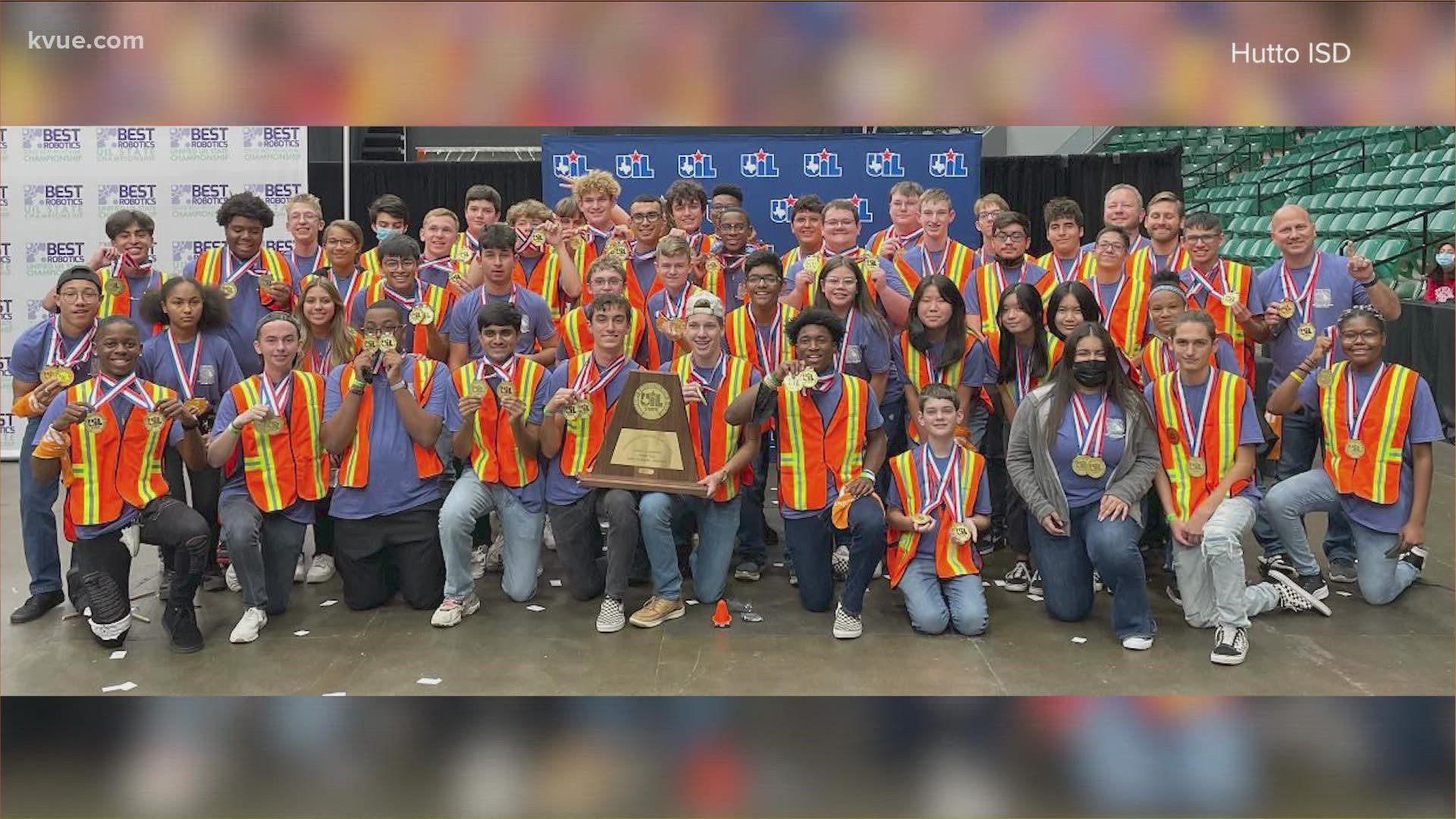 The Hutto High School robotics team has won the state title in four of the last six years.