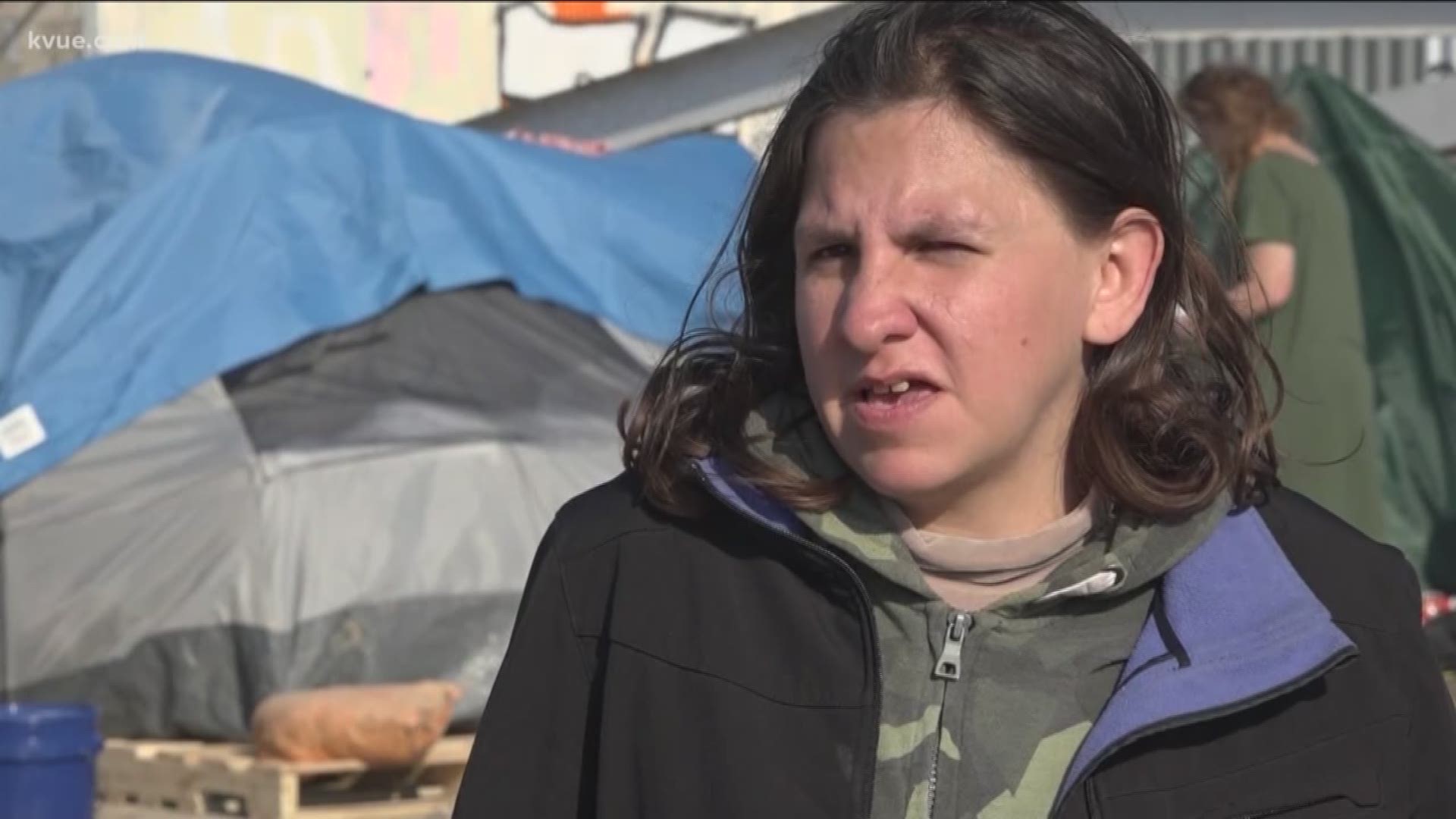 Those living at a southeast Austin homeless camp have an offer for the governor.
