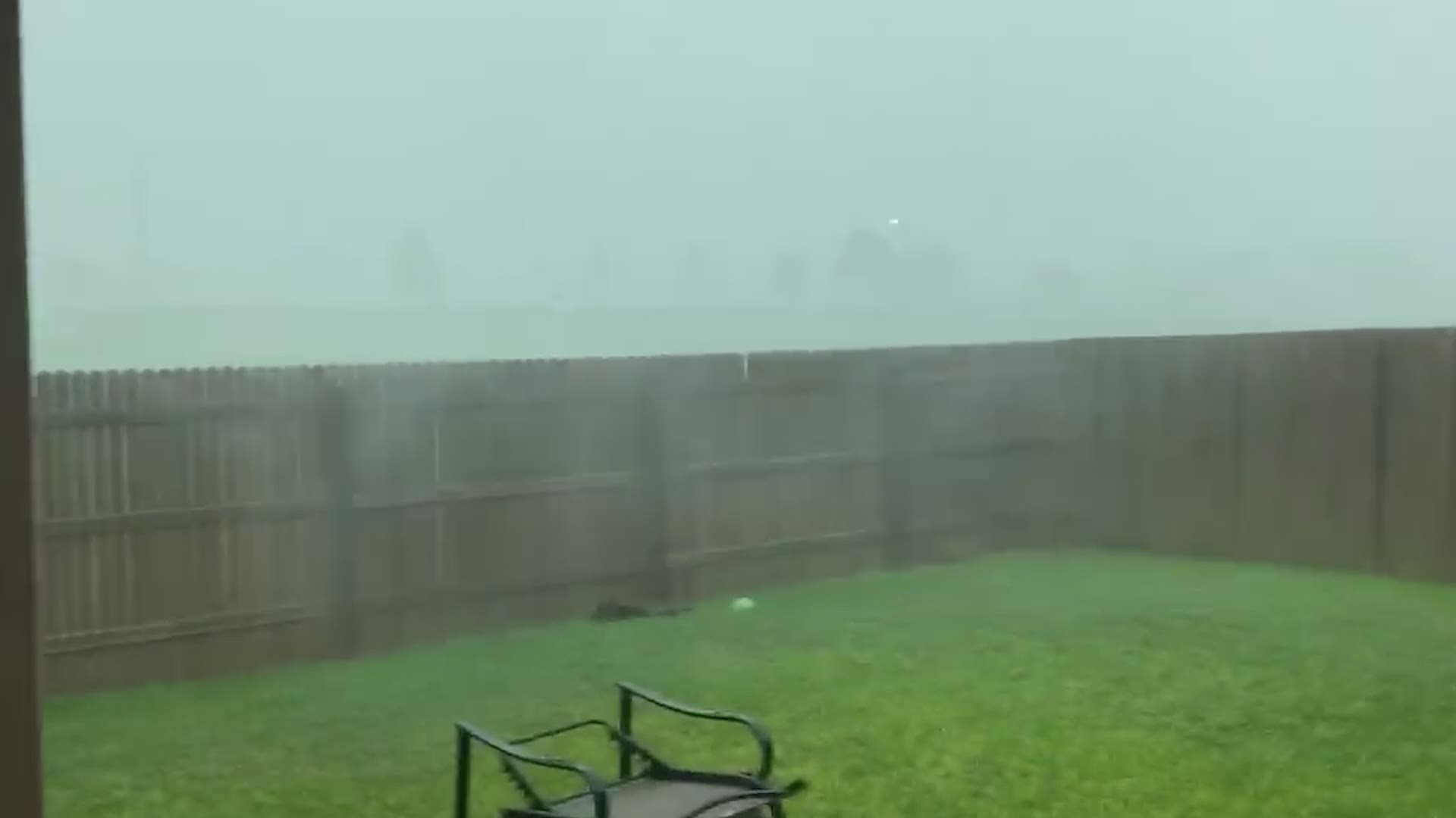 Krystal Grimm took this video of Thursday's storms moving through Jarrell, Texas.