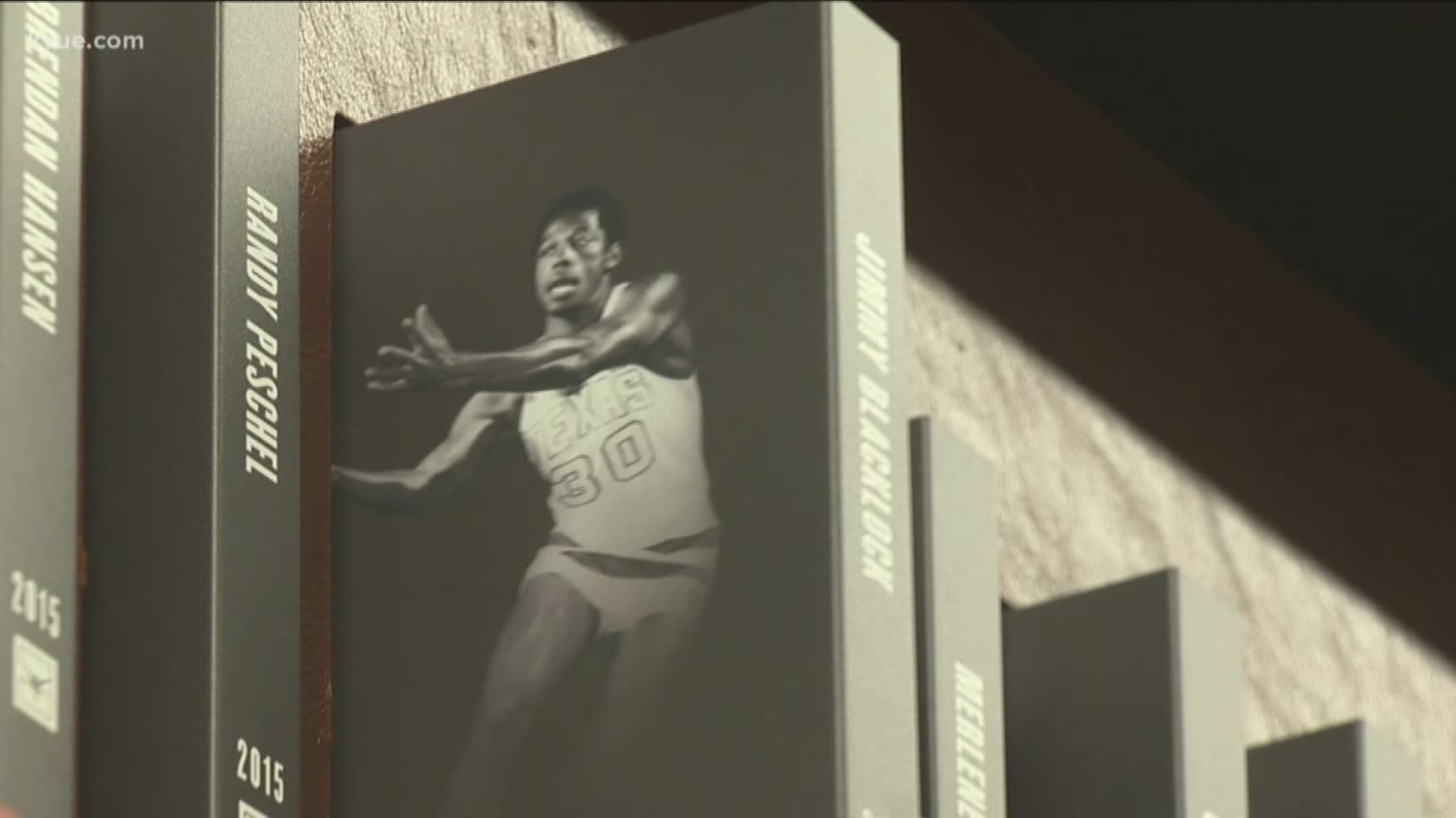 A Texas Longhorn legend, Jimmy Blacklock was recognized at the Frank Erwin Center by the Harlem Globetrotters. Blacklock was inducted into the "Legends" ring.