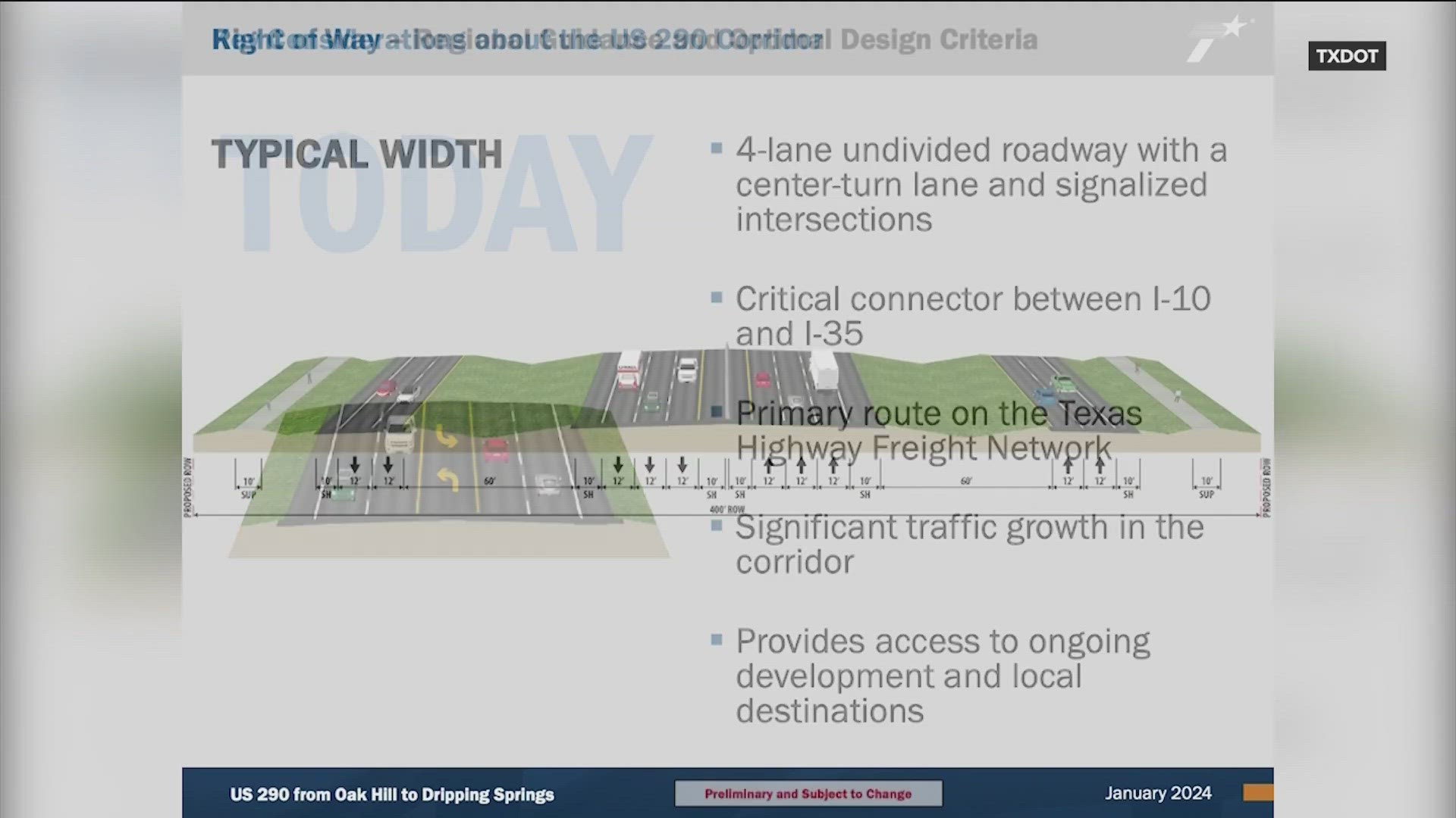 TxDOT is moving forward with its plans to update US 290 from Oak Hill to Dripping Springs.