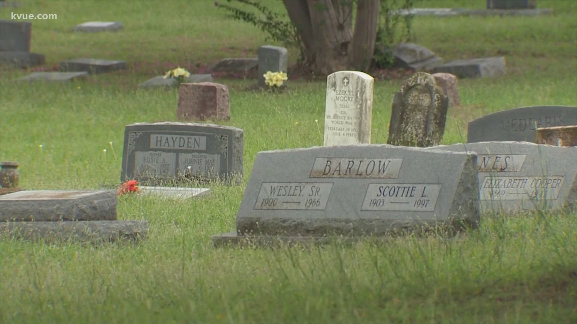 Austin police are looking for the vandals who tagged headstones at Evergreen Cemetery in East Austin.