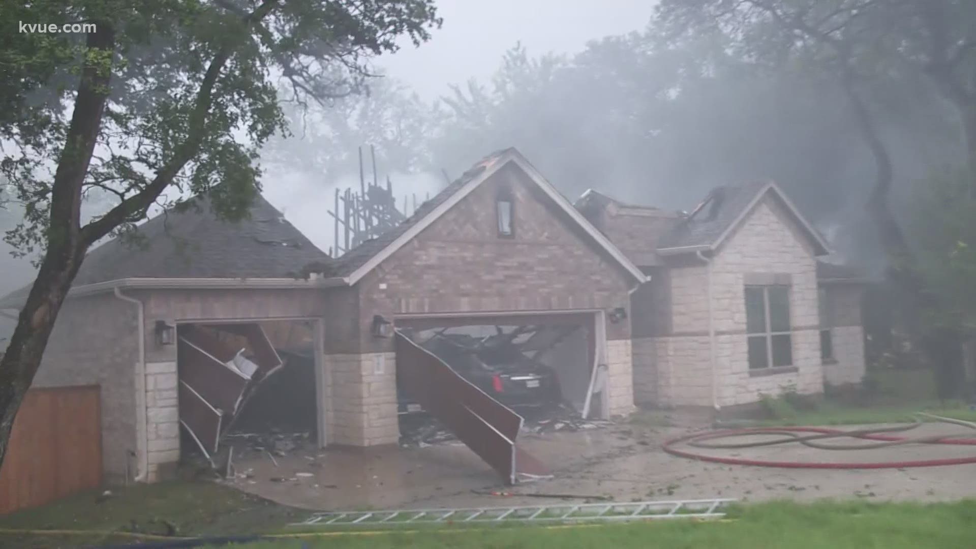 Firefighters are working on a house fire just off I-35 in South Austin.