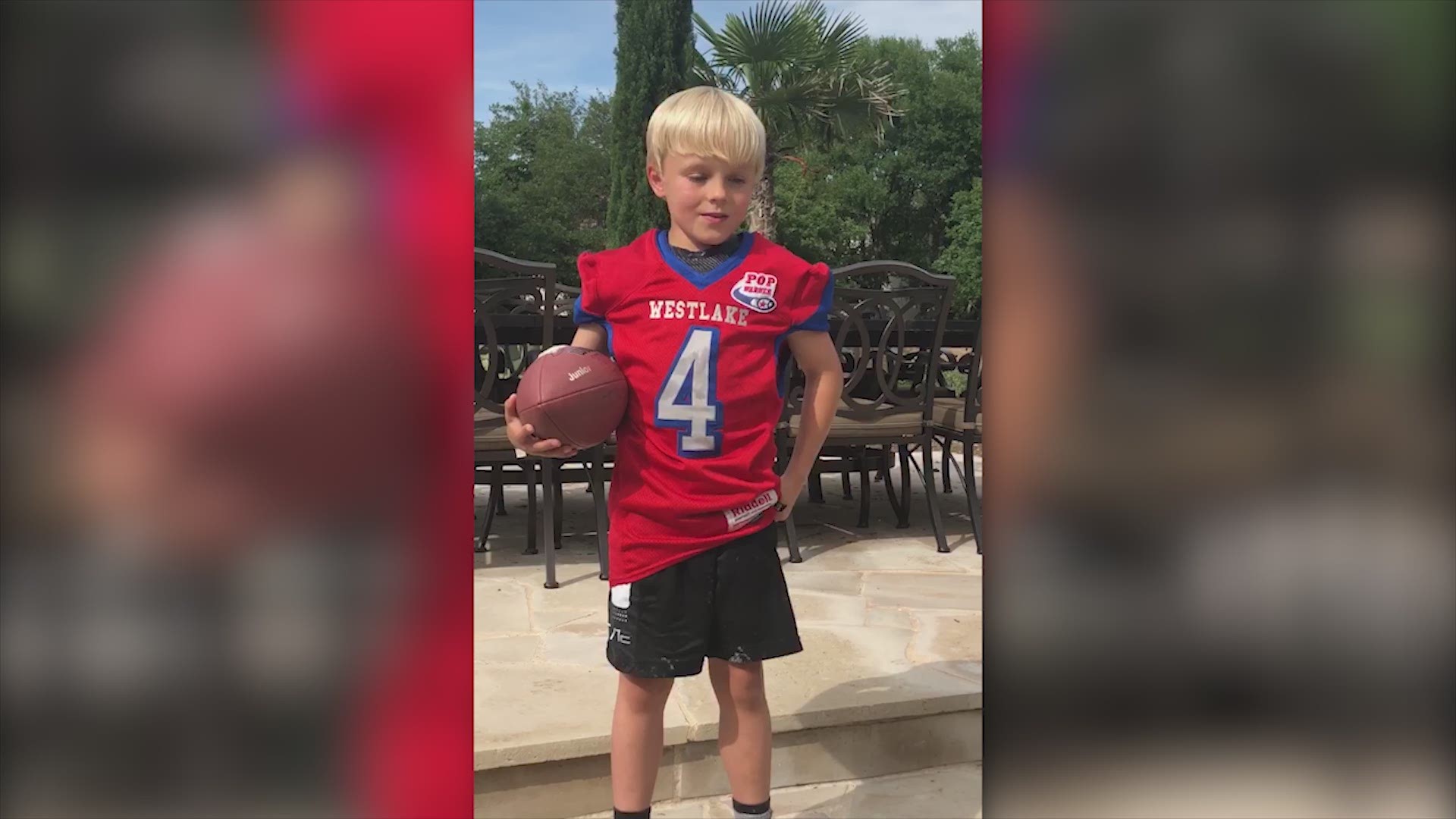 Inside Pop Warner Magazine cover athlete Tripp Munford from Westlake Pop Warner tells KVUE why he loves football and who his favorite player is.
