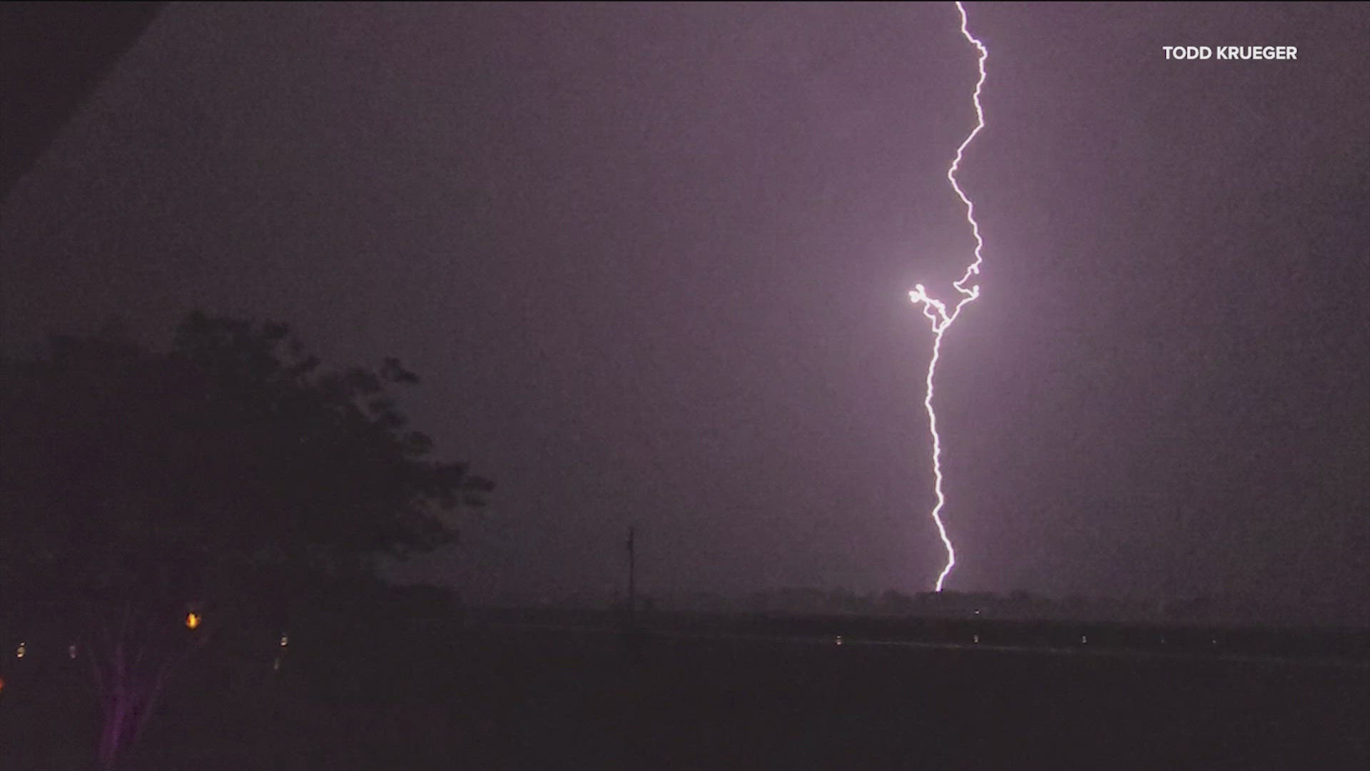 KVUE viewer Todd Krueger shared some lightning photos taken between the cities of Taylor and Coupland.