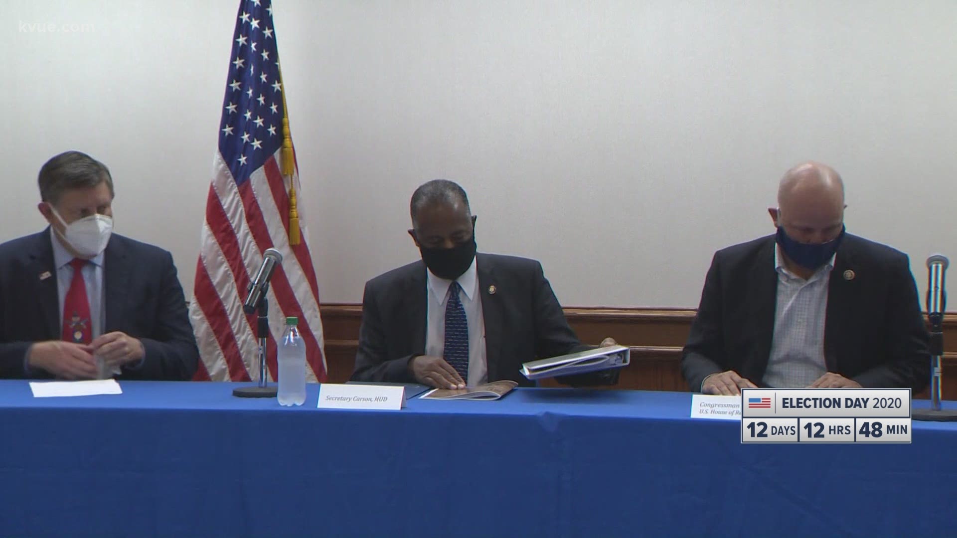 U.S. Housing and Urban Development Secretary Ben Carson led a roundtable discussion on the federal response to homelessness in Austin on Wednesday.