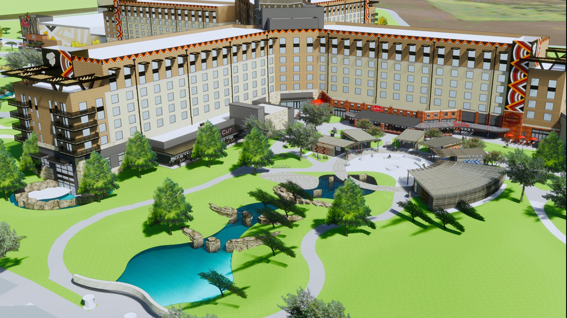 Kalahari Resort released new renderings of its latest location that's made up of a water park, entertainment centers and convention centers.