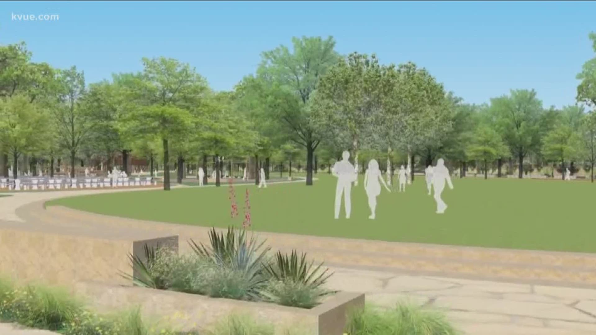 Pease Park Conservancy released these designs for the new commons.