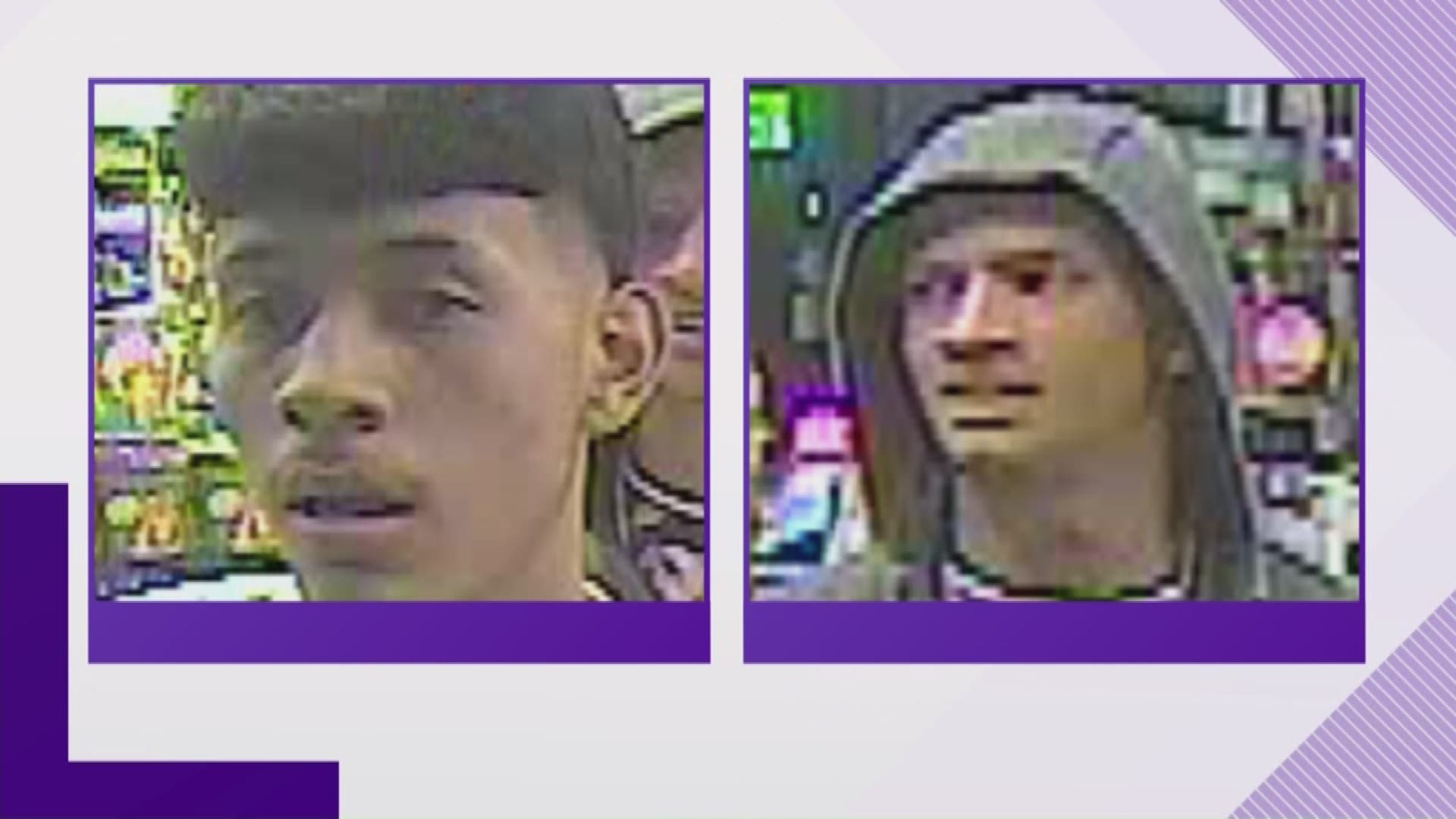 Austin police are trying to find two gas station robbery suspects.