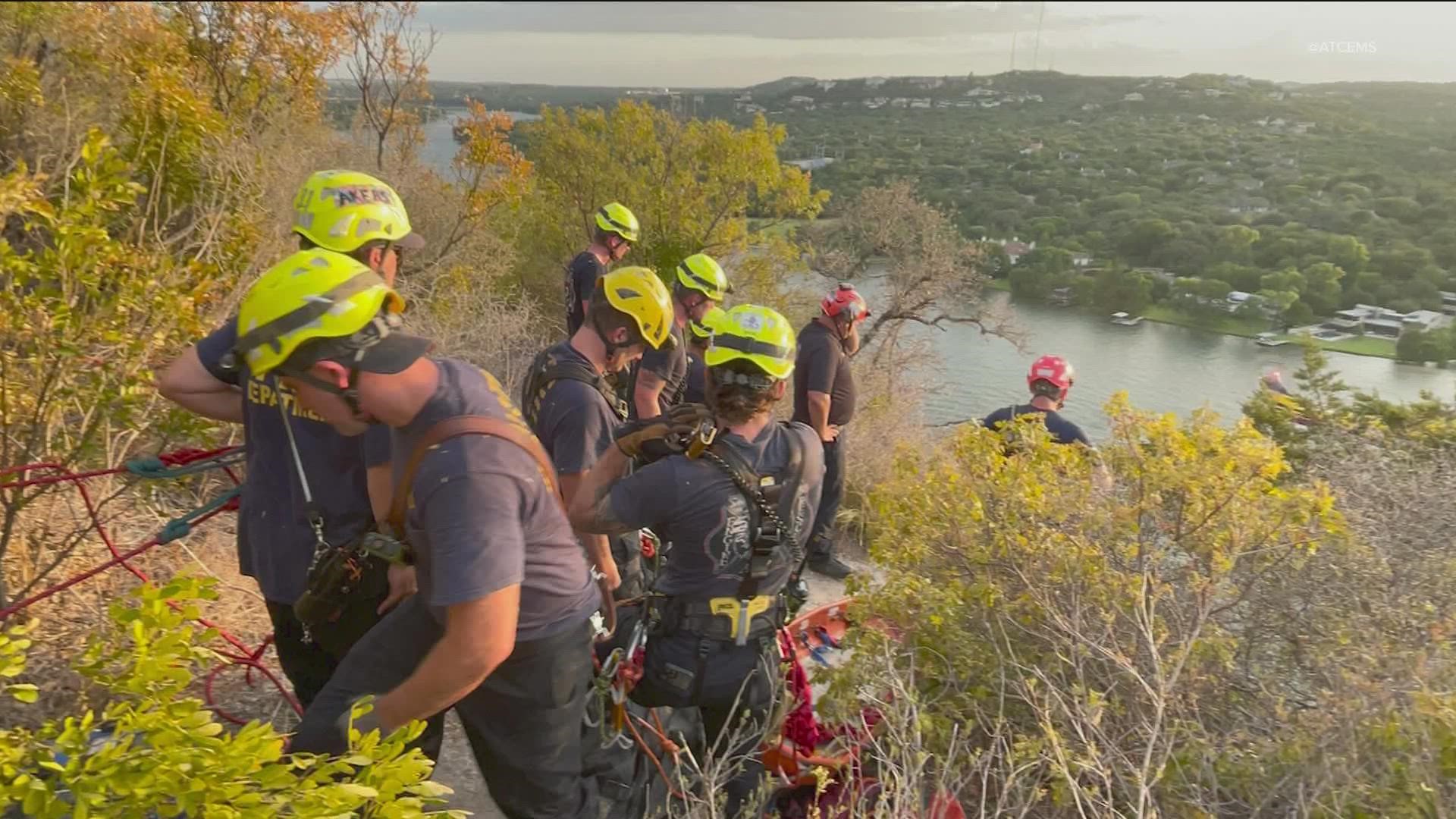 The body was found while trying to rescue someone who fell from the cliffs.