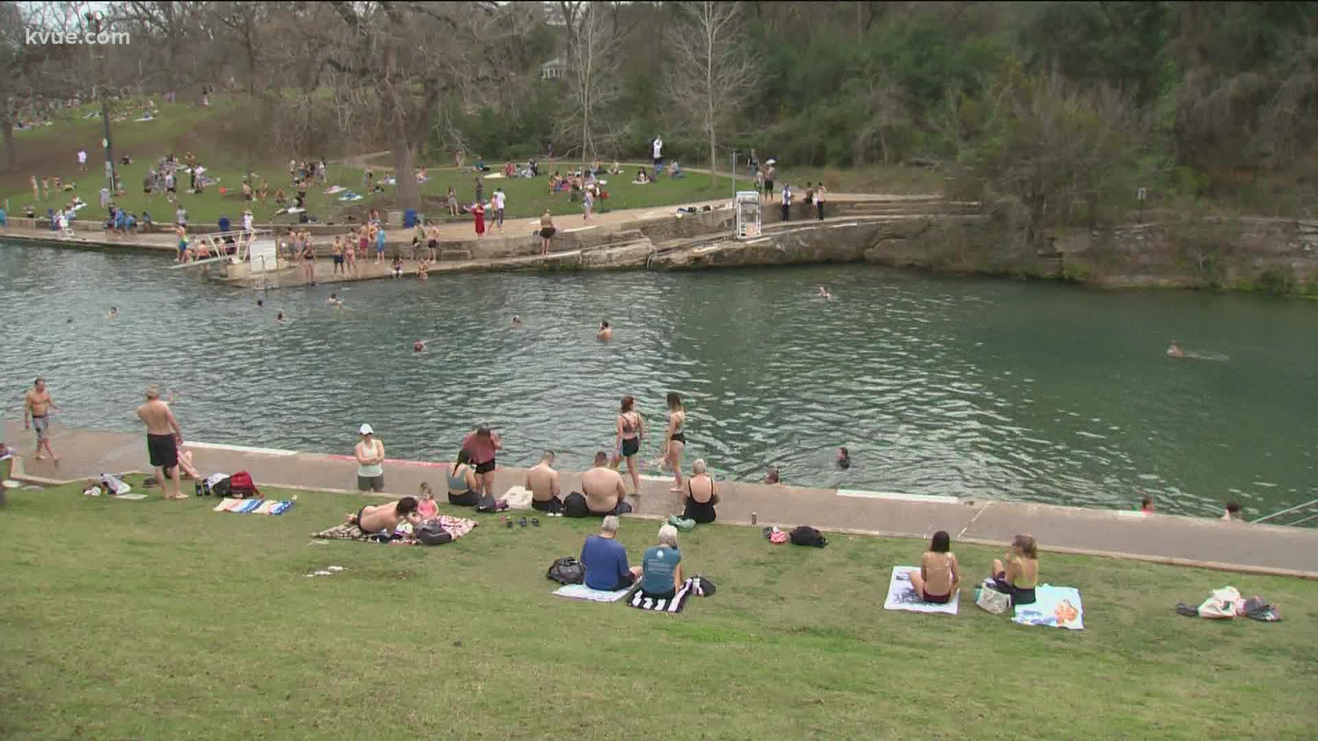 It was a warm start to the year, and many took advantaged and jumped into 2022 at Barton Springs Pool.