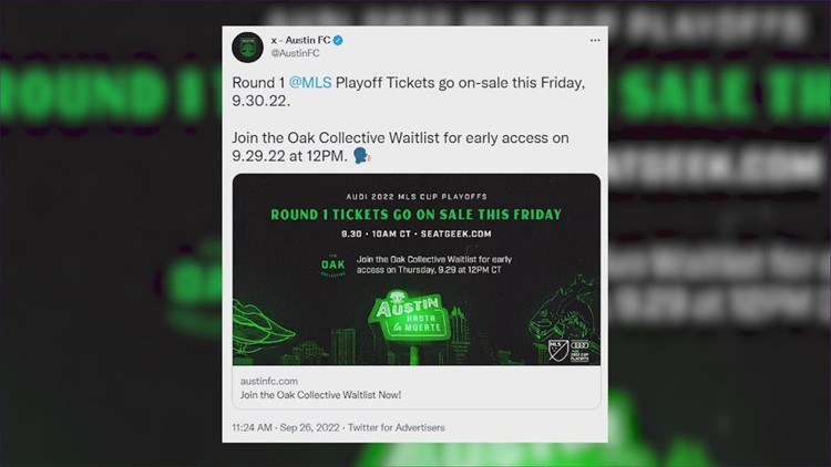 Austin FC playoff tickets go on sale this Friday