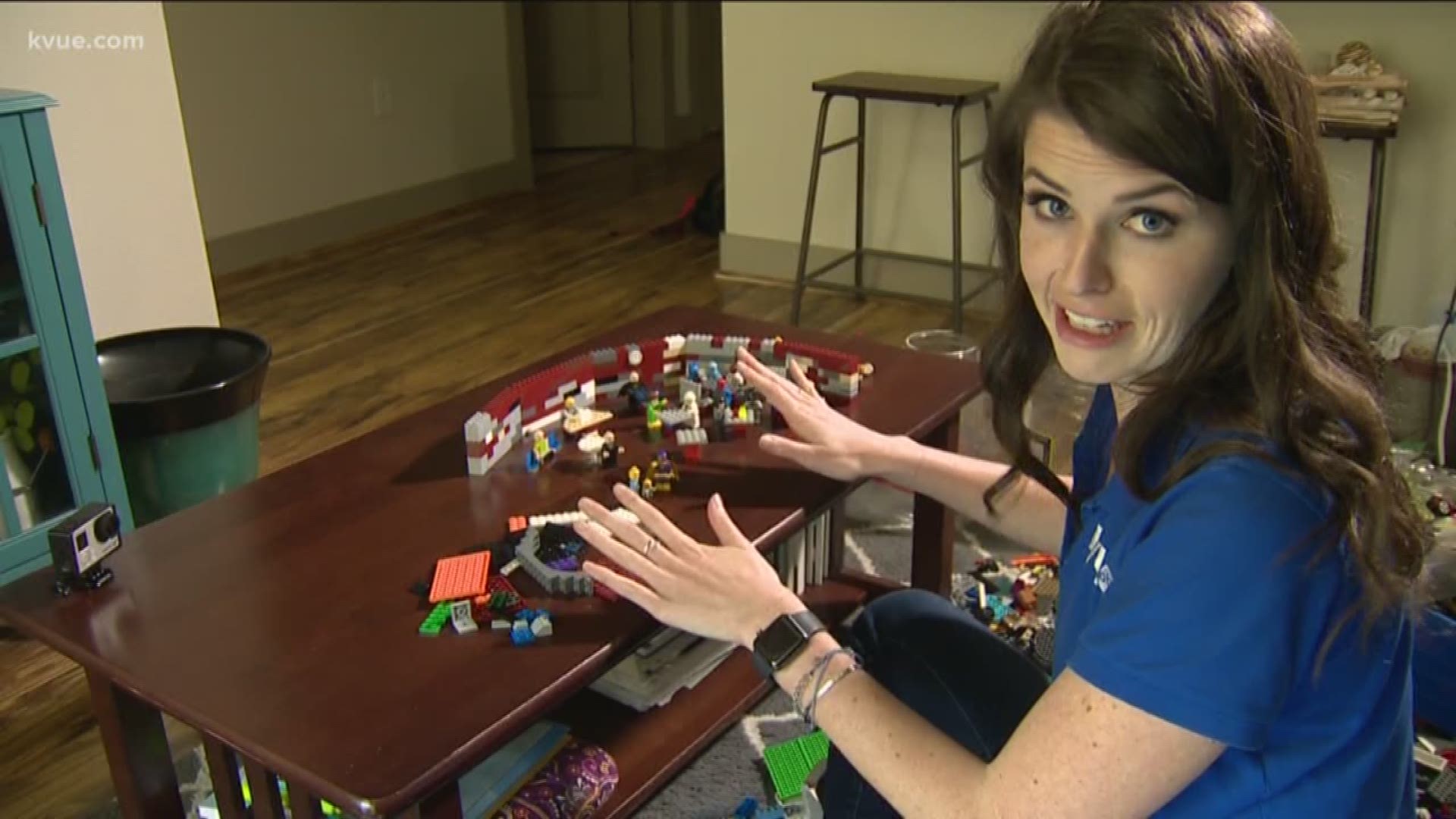 KVUE's Molly Oak uses LEGO to illustrate how social distancing will work when restaurants reopen on Friday.
