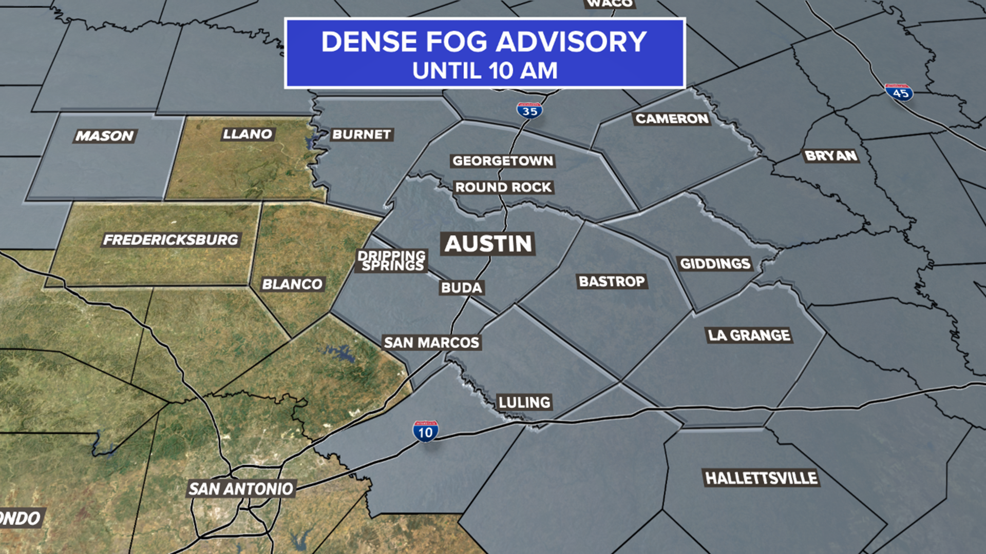 Dense Fog Advisory in effect for Thursday morning | kvue.com