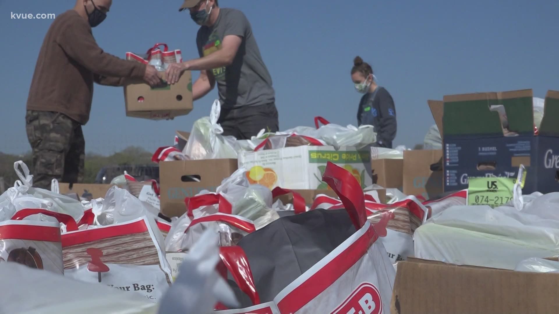 Hundreds of Austin-area families in need got some free fresh produce today.