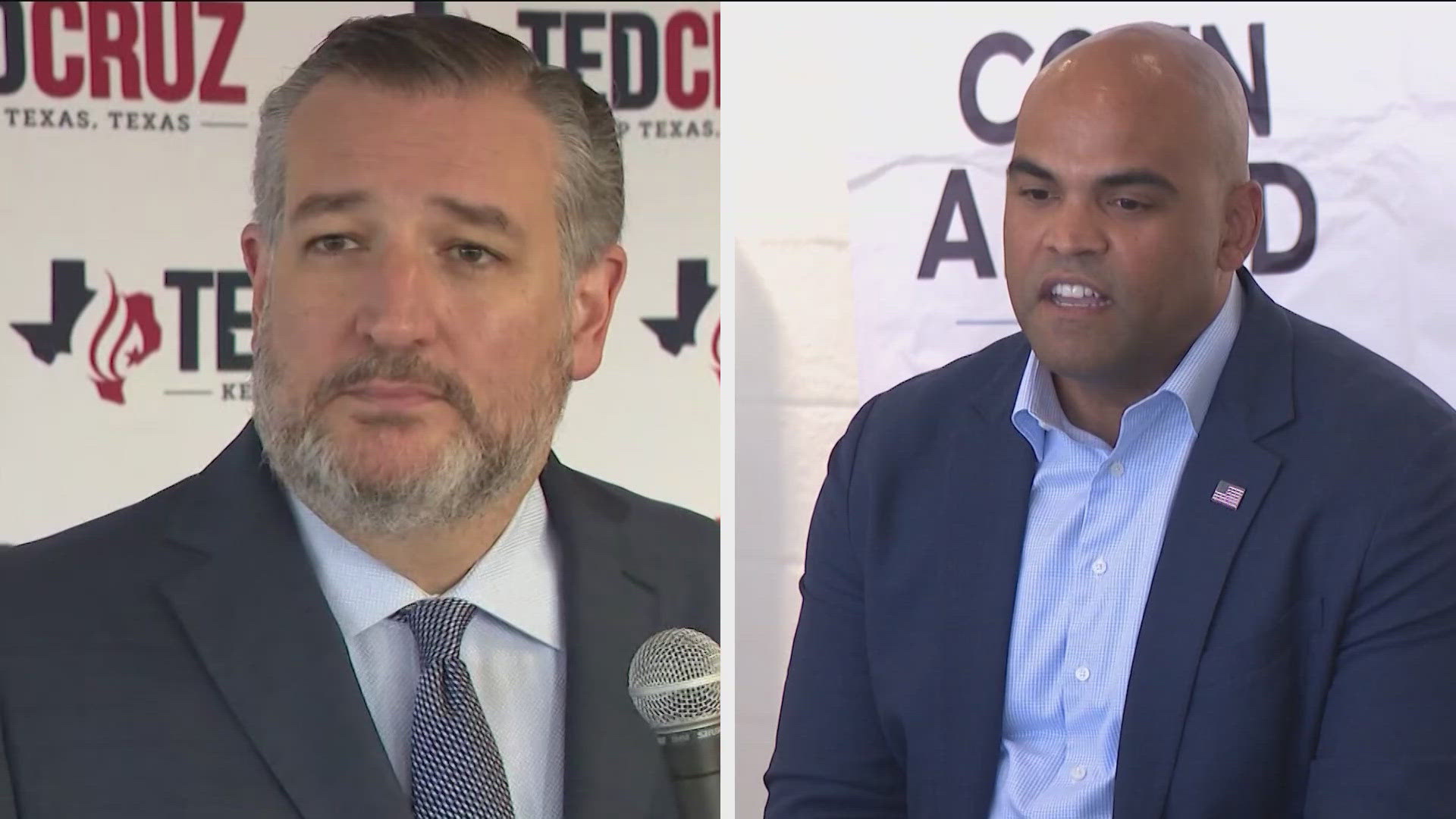 Cruz and Allred are currently campaigning in the race for the U.S. Senate seat in Texas.