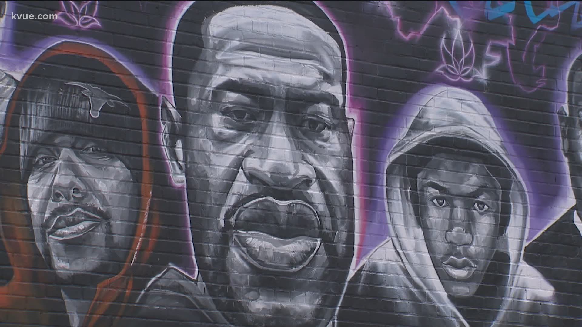 A local artist's mural with a message about police brutality is now finished.