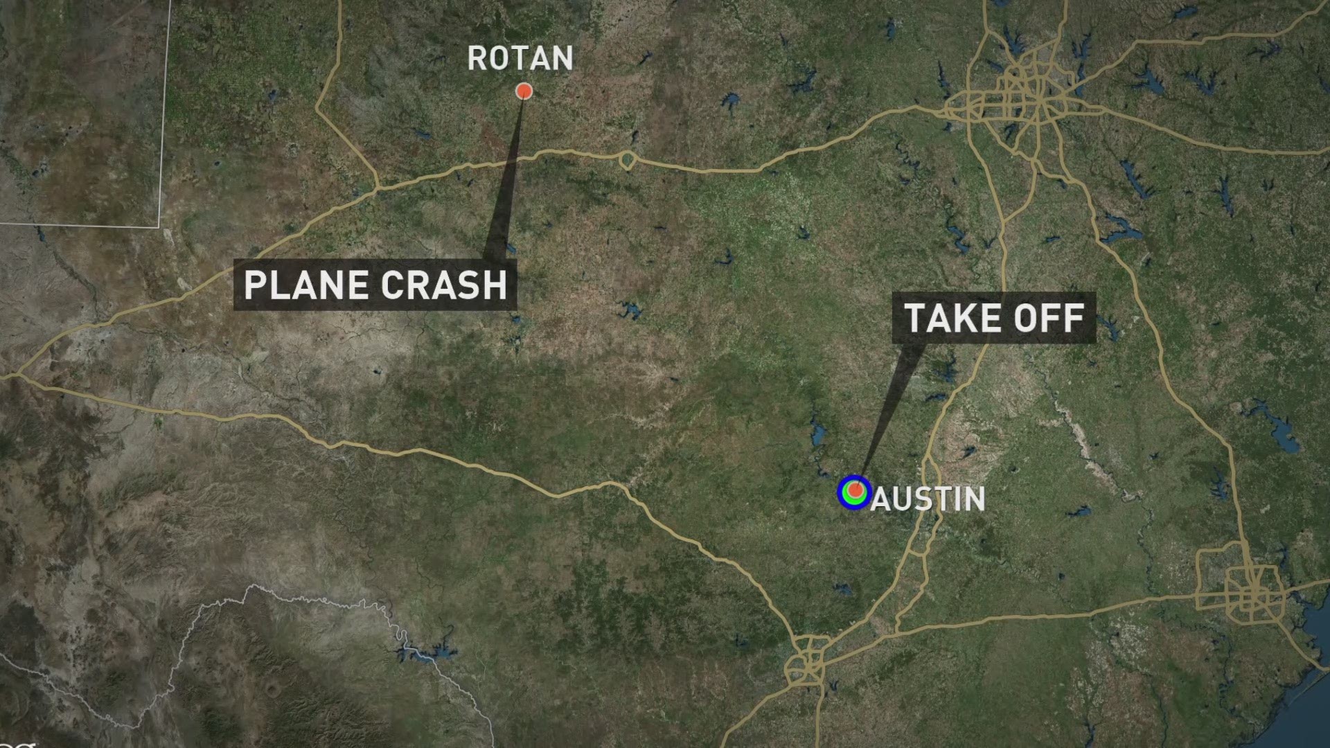 Two Austin-area men died in a place crash in Rotan, Texas. The plane took off at the Spicewood airport.