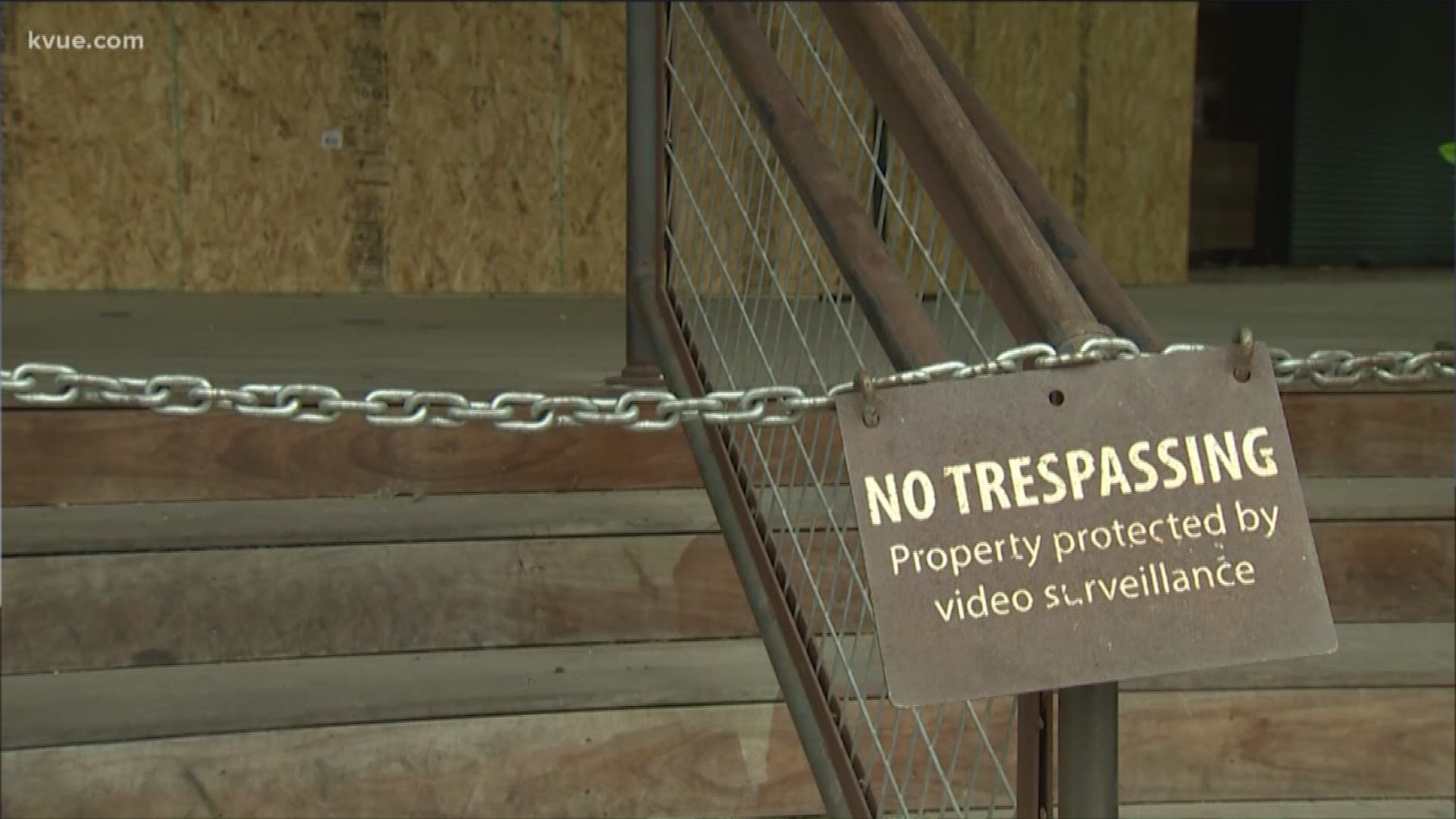Downtown Austin businesses have boarded up their properties.