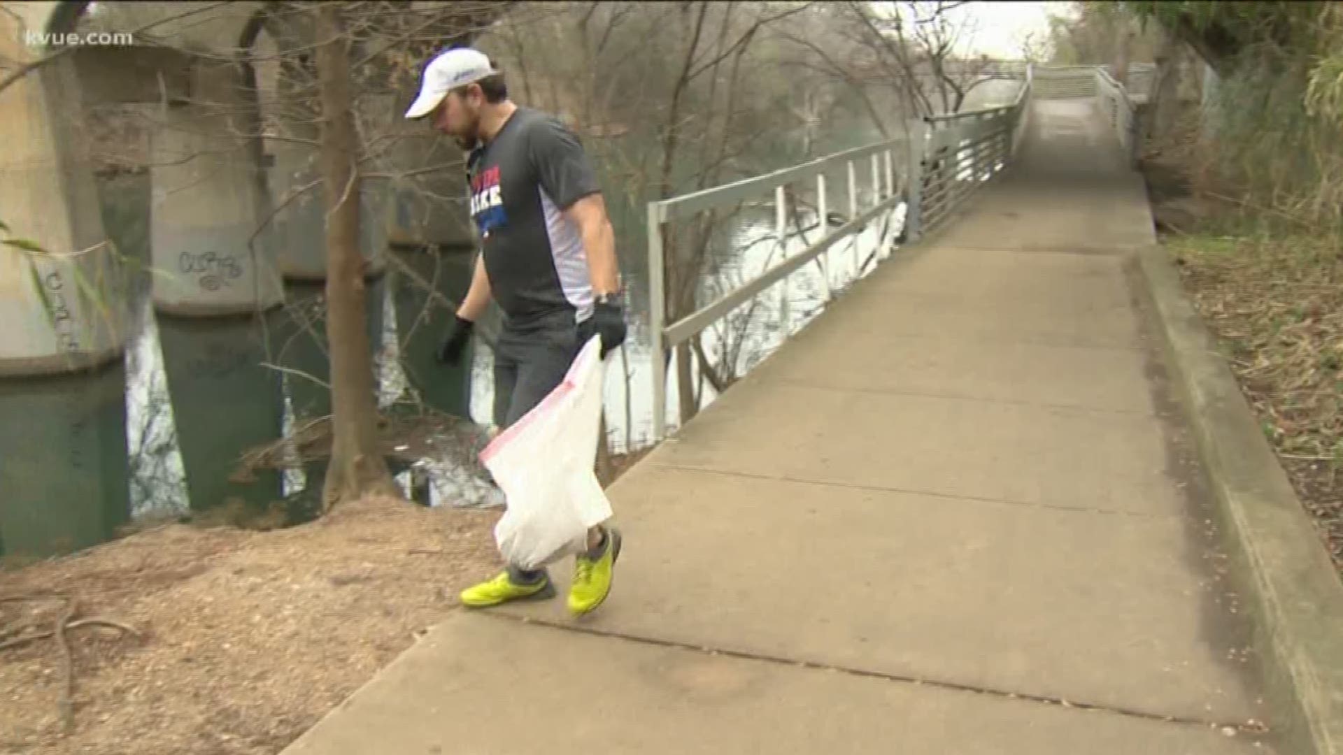 After noticing trash on the trail during a run, one Austin man decided he was going to do something about it. Now he's challenging people to follow in his footsteps.
