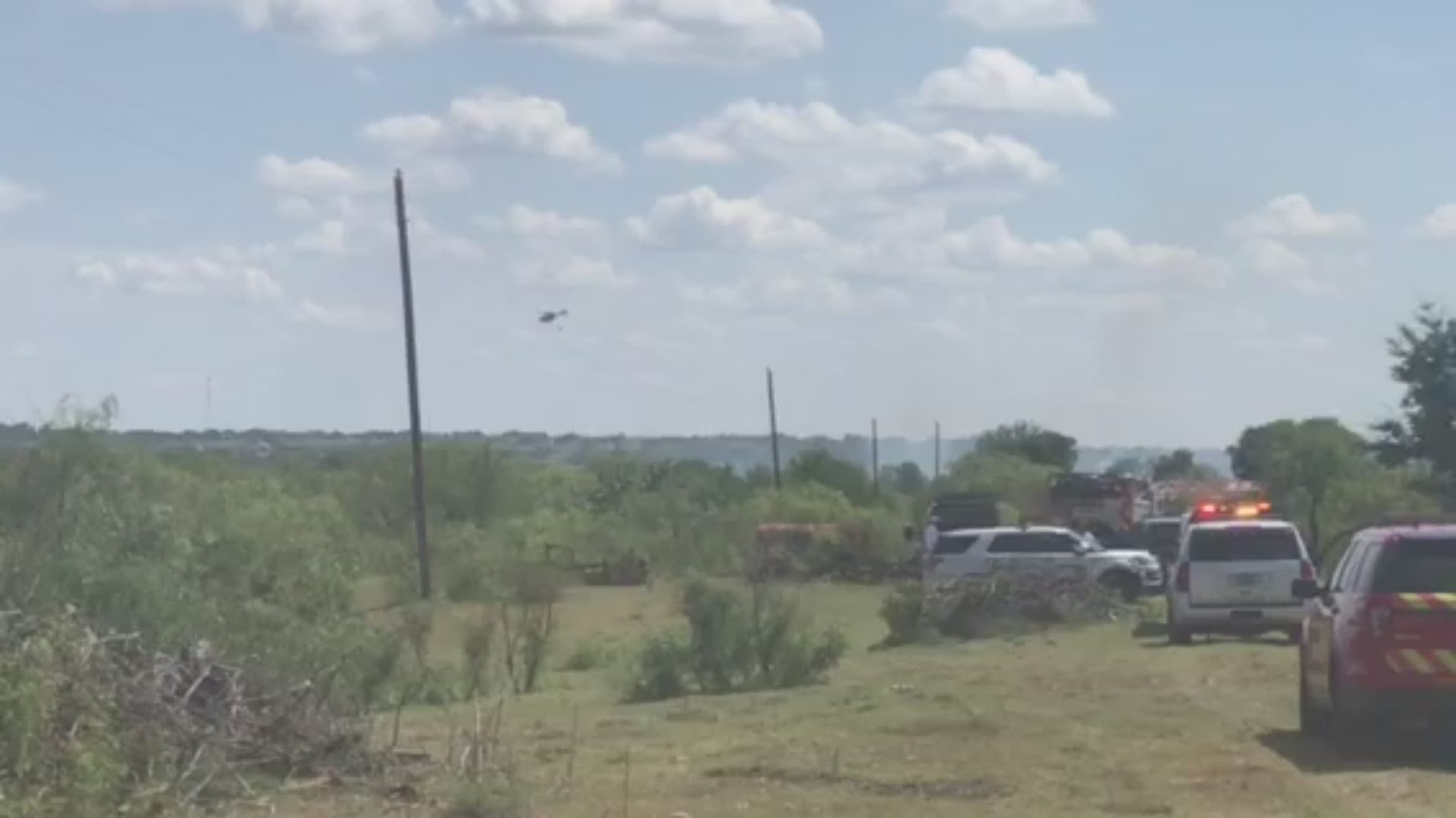 The Austin and Manor Fire Departments, along with STAR Flight, responded to a large brush fire near Manor on Sunday.