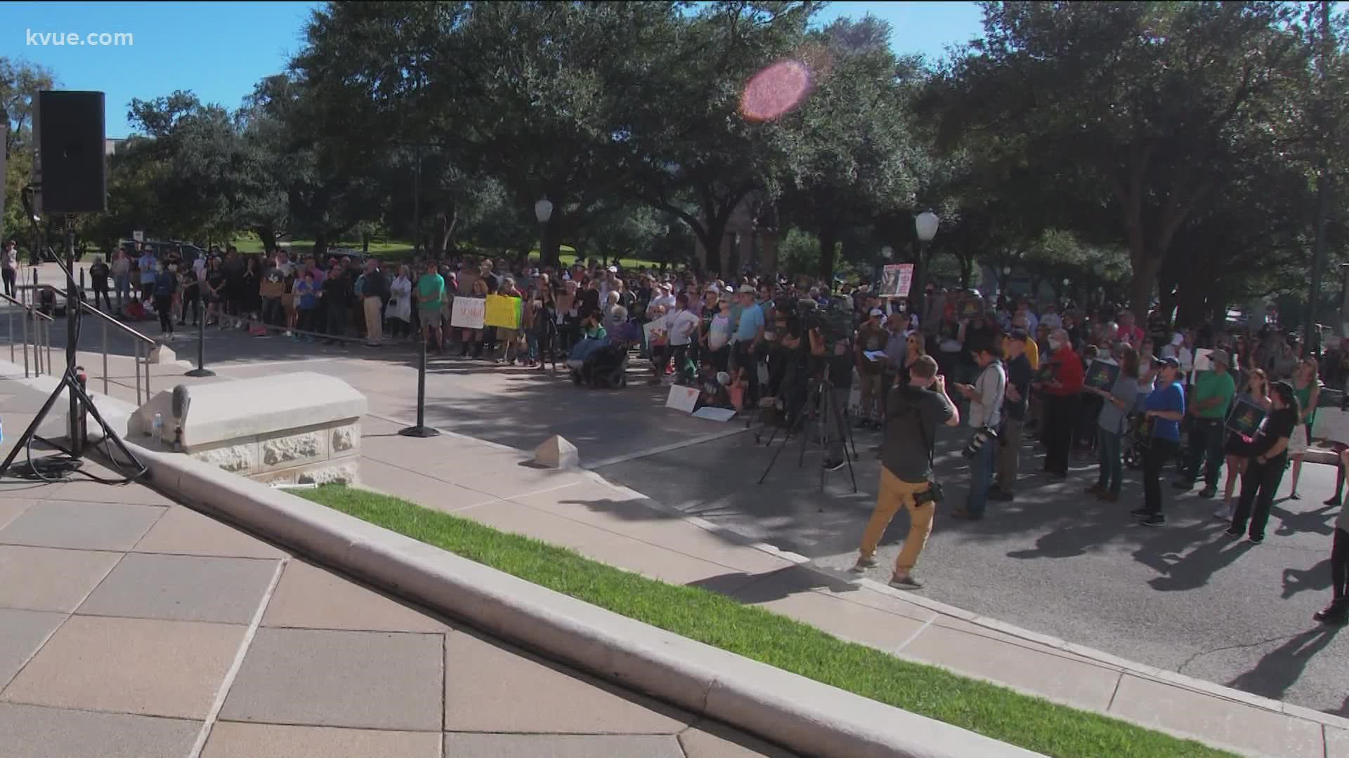 The rally was in response to a recent spike in anti-Semitism, racism and hate speech in Austin.