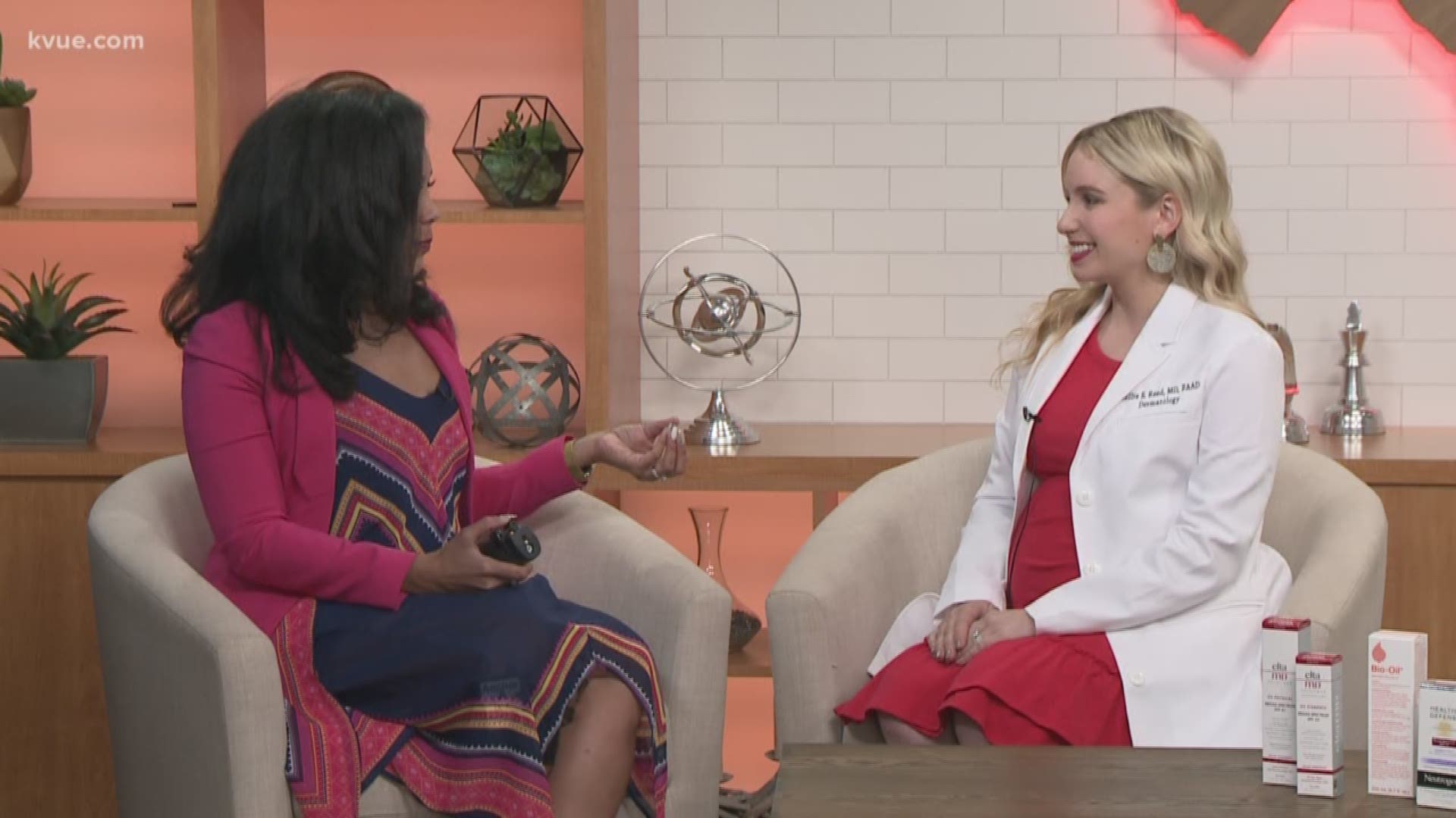 Dr. Kellie Reed of Sanova Dermatology joins KVUE to discuss the positive and negative side effects of pregnancy, as well as the reason behind 'pregnancy glow.'