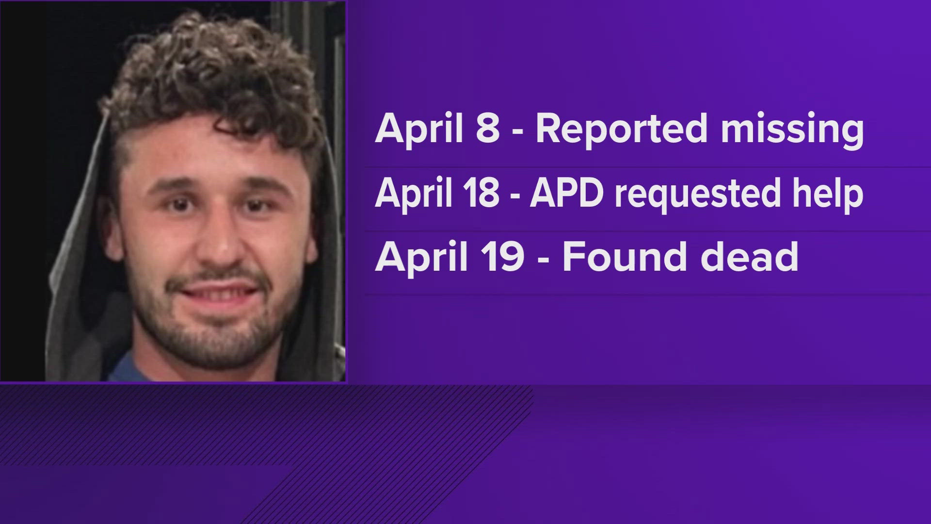 Austin police say a man who was reported missing has died.