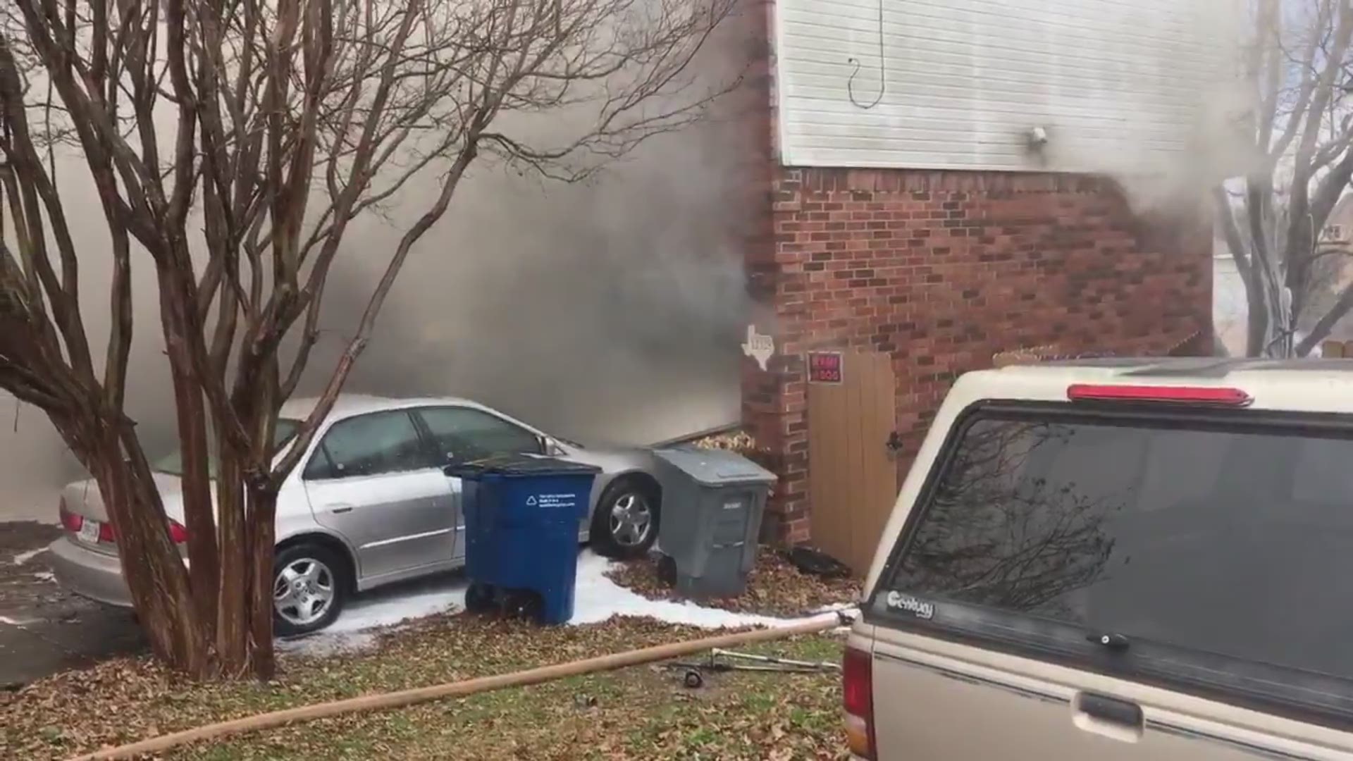 Austin Fire Department shared video of a house fire they are battling Friday morning amid high winds.