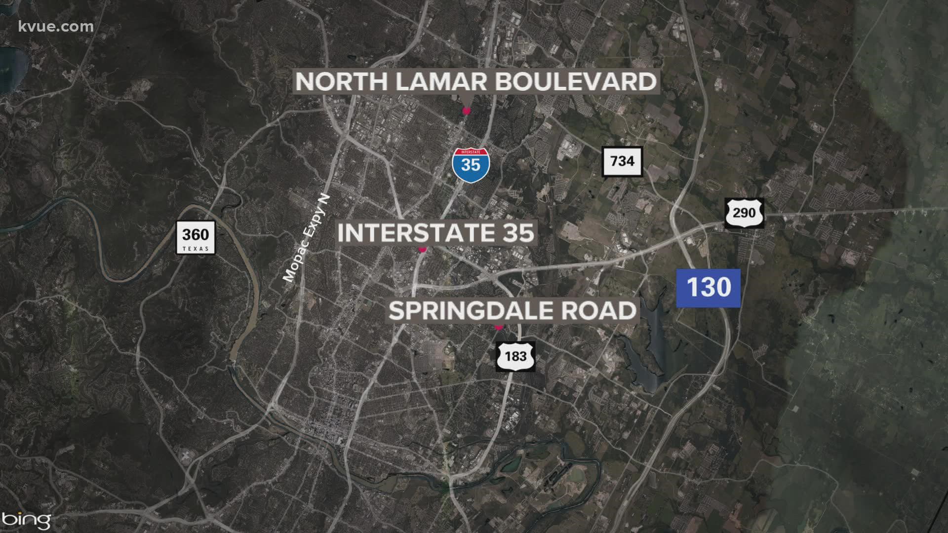 Wrecks were concentrated along north and east Austin.