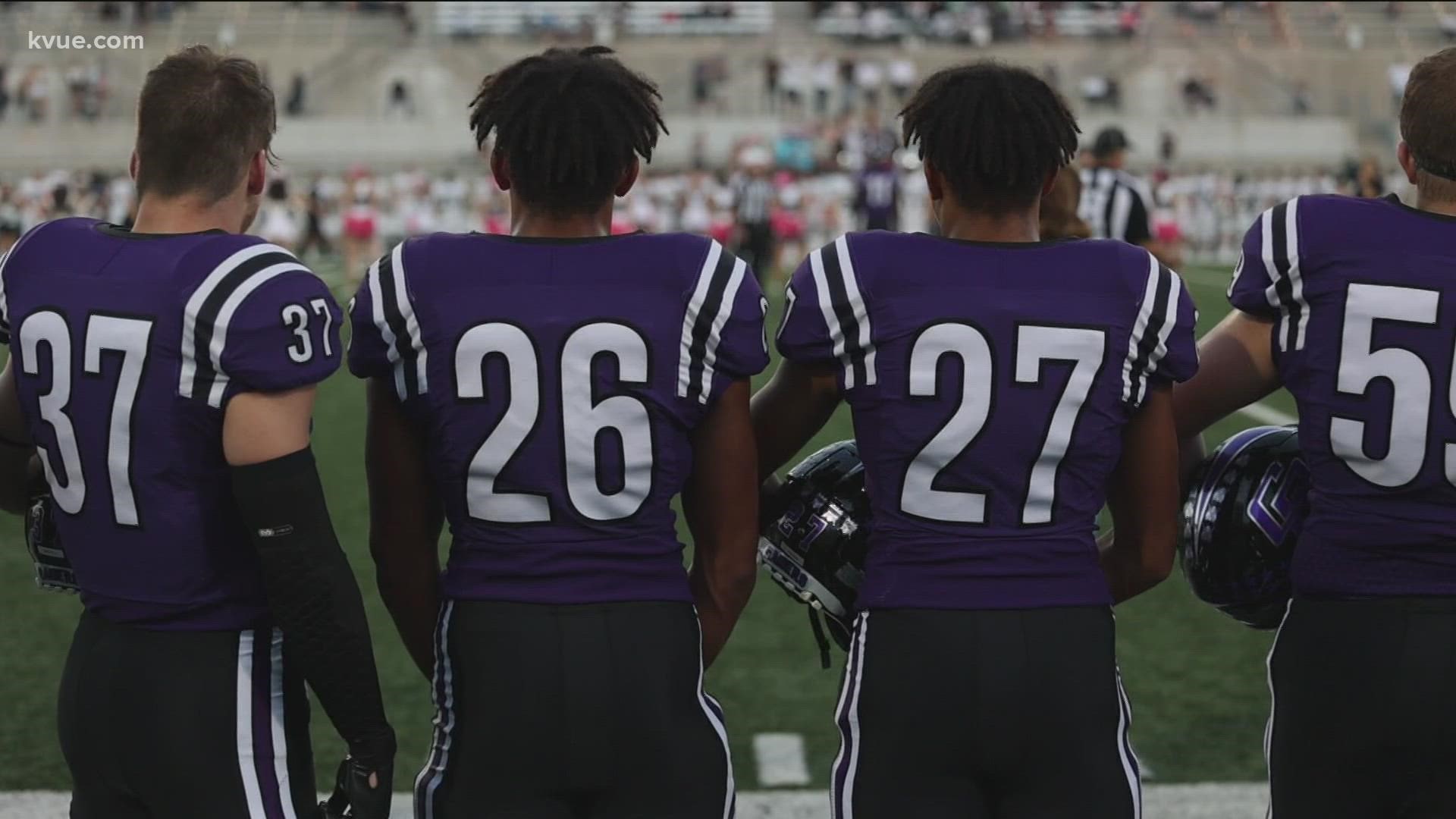 Devin and Levi Jones are identical twins and seniors at Cedar Ridge High School who are inspiring others by balancing football and marching band.