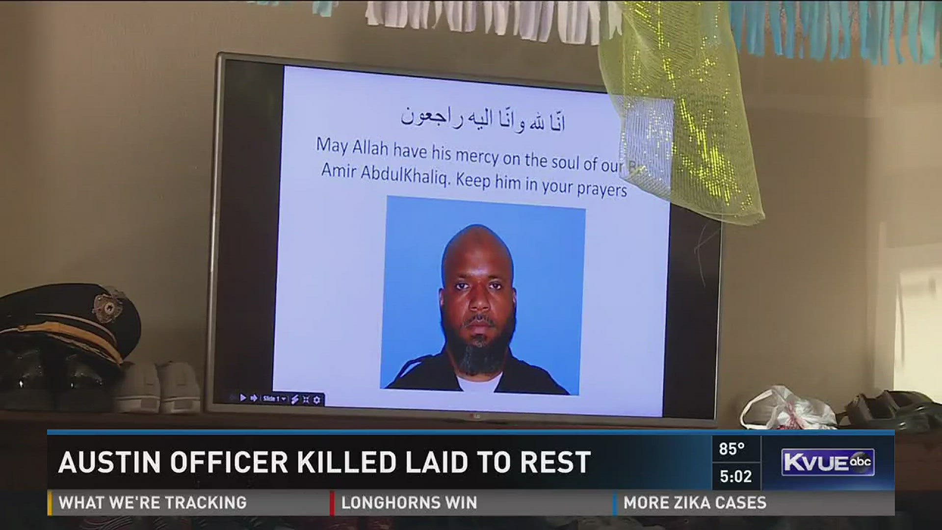 Officer Amir Abdul Khaliq was laid to rest Monday, one day after dying from his injuries in a crash.