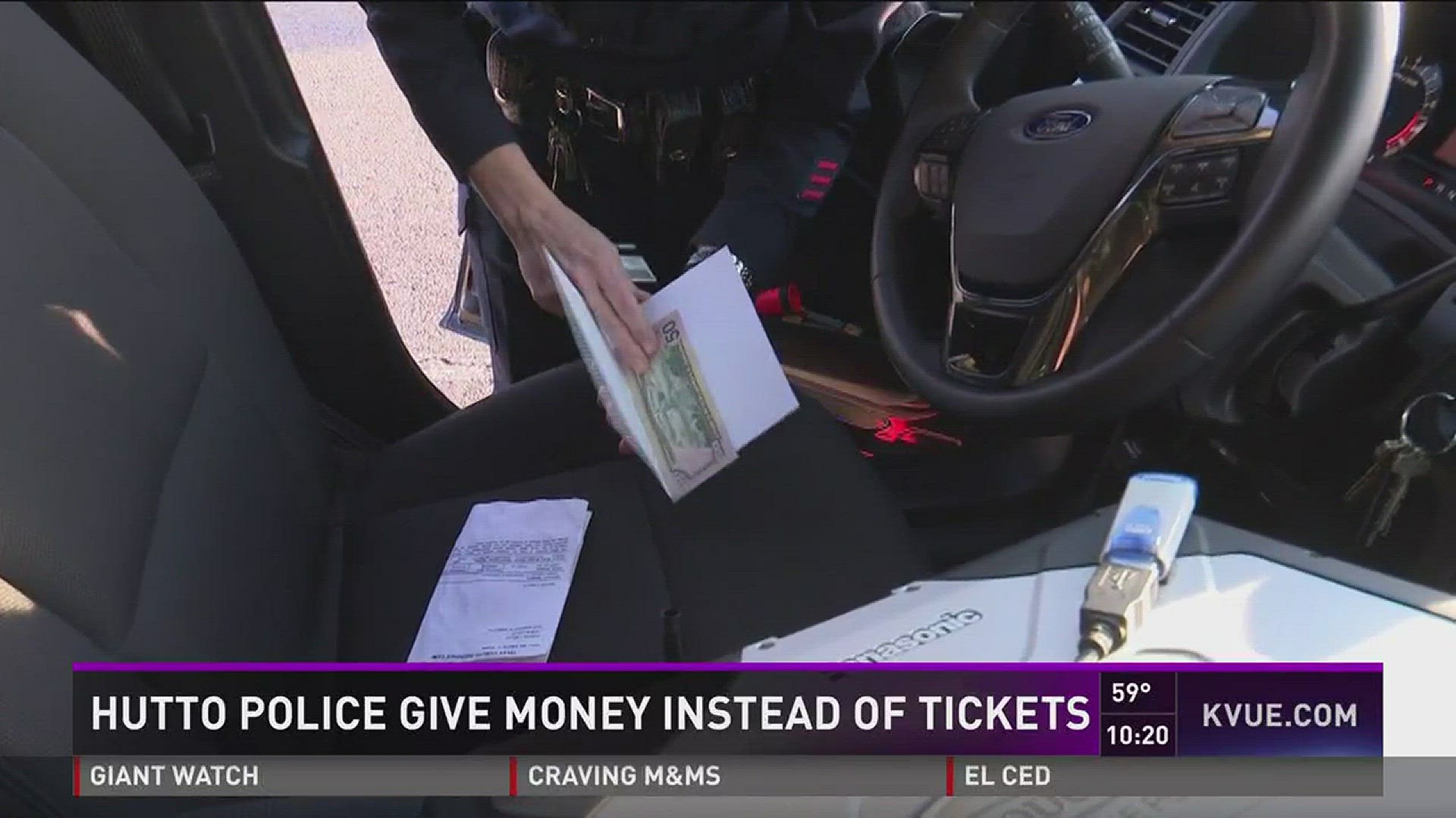 Hutto police give money instead of tickets