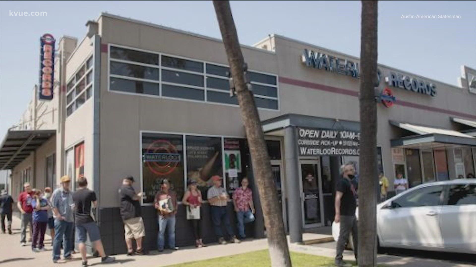 A line of people wrapped around the store, waiting to get in to see Ray Wylie Hubbard perform.