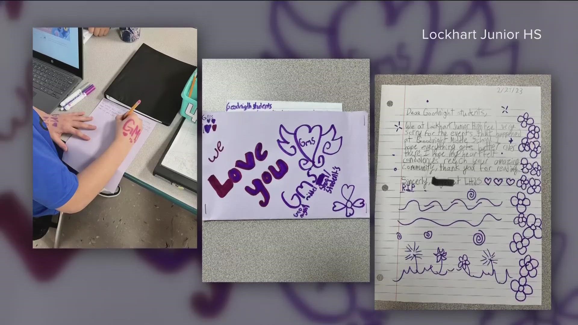 Almost a week after an 11-year-old child died in a traffic accident, students in the surrounding area are pouring out support to the San Marcos community.