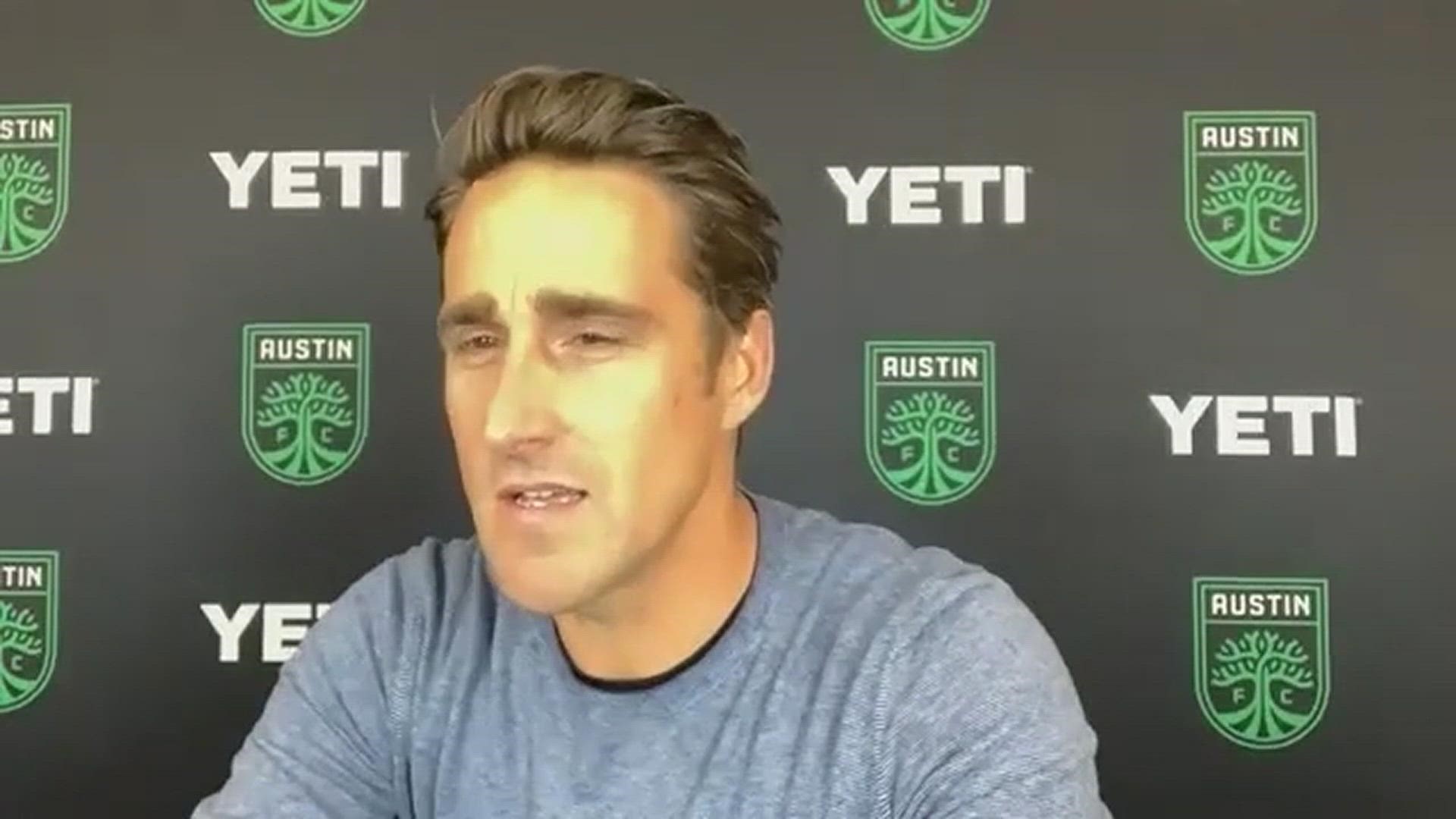 Austin FC head coach Josh Wolff and midfielder Alex Ring speak to the media after the club's 3-0 loss to the Portland Timbers.