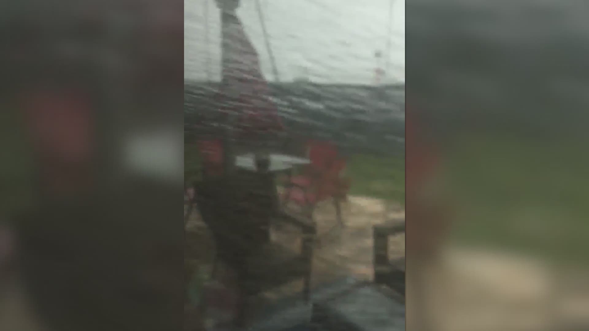 Dana Medel of Leander sent KVUE this video of strong winds completely knocking over her patio furniture.