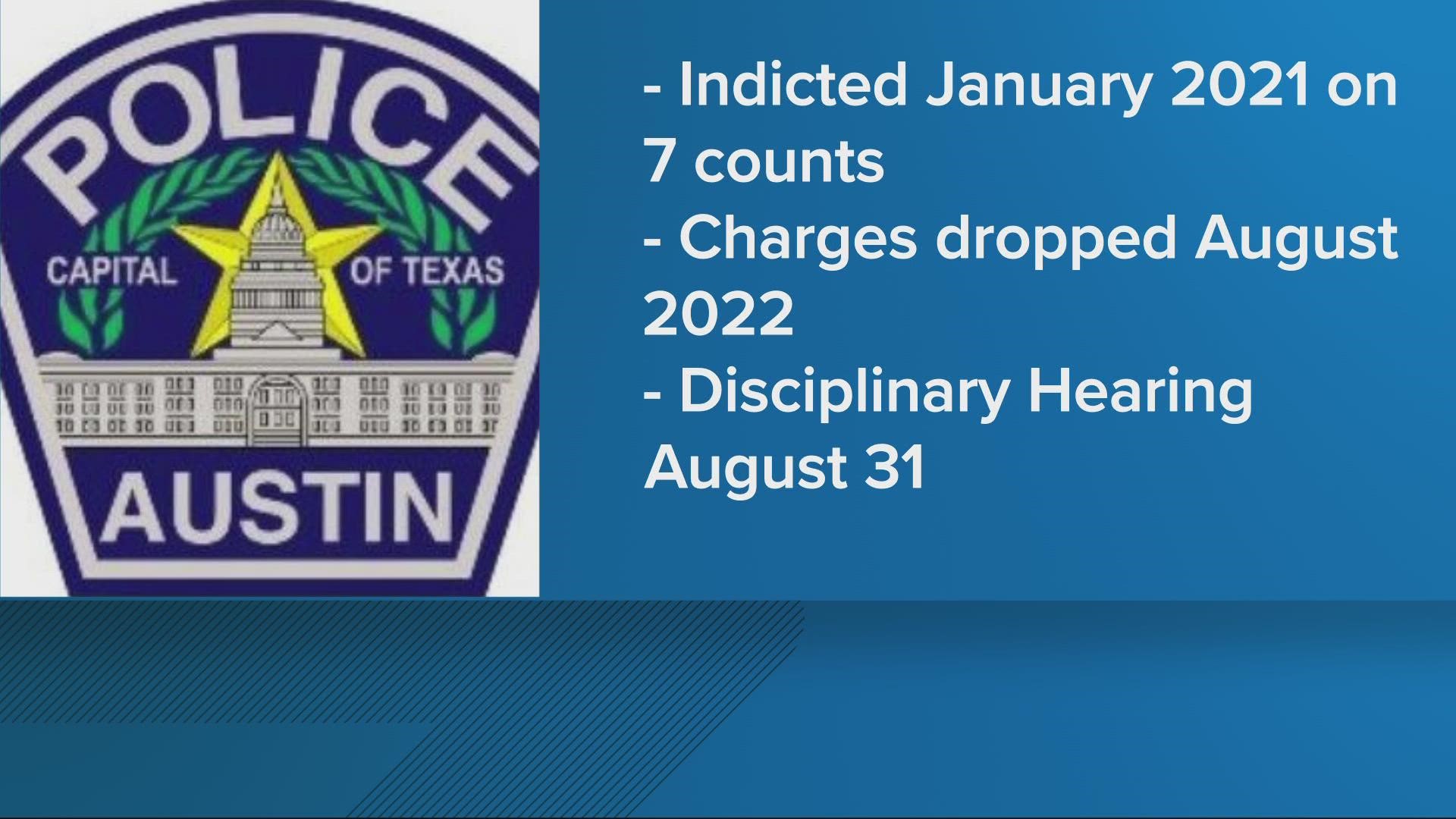 The Travis County DA's Office is asking for charges against an Austin police officer to be dropped in exchange for community service and law enforcement classes.