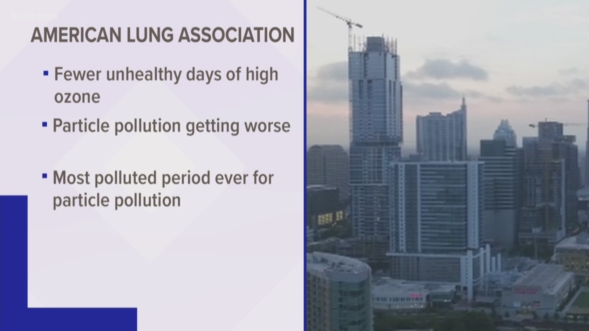 The report from the American Lung Association gave the Capital City's air quality mixed reviews.