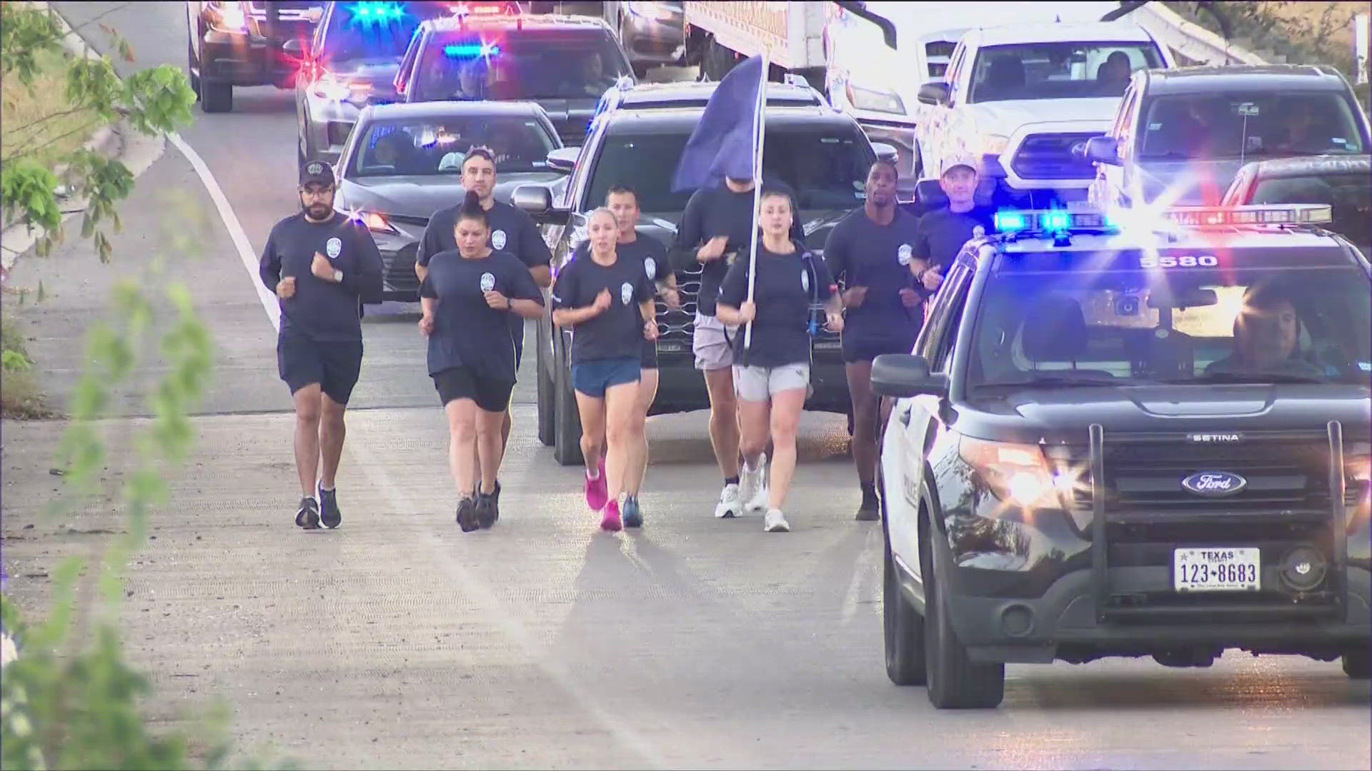 The "Rio to Red" run started last Sunday to raise money for the Peace Officer Memorial Organization.