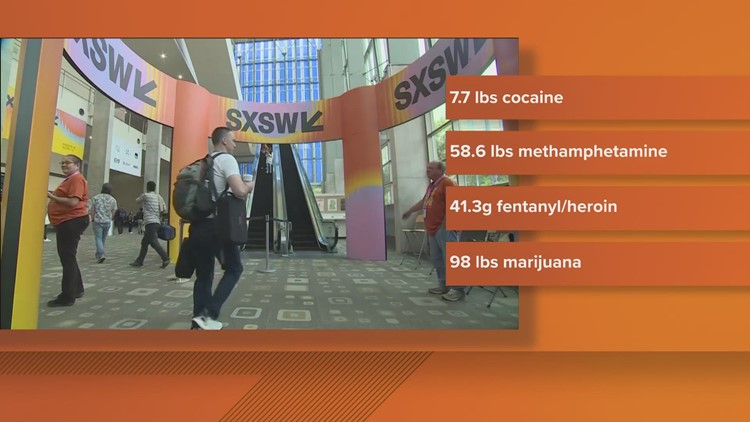 Austin police release stats of drugs, weapons seized during SXSW 2023
