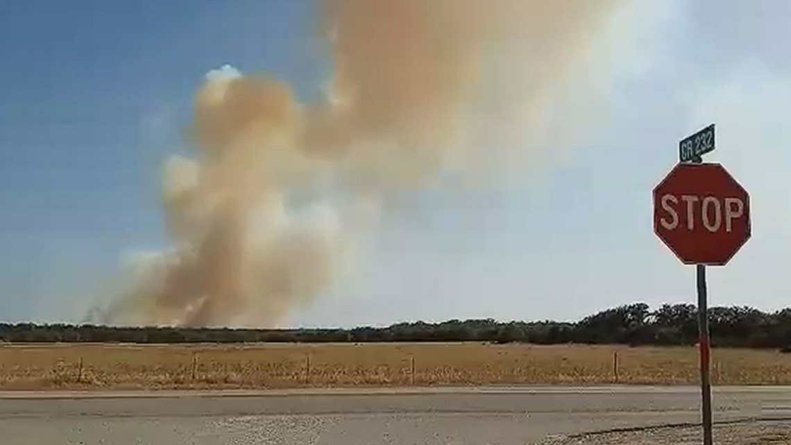 Viewer video shows brush fire burning in Jarrell