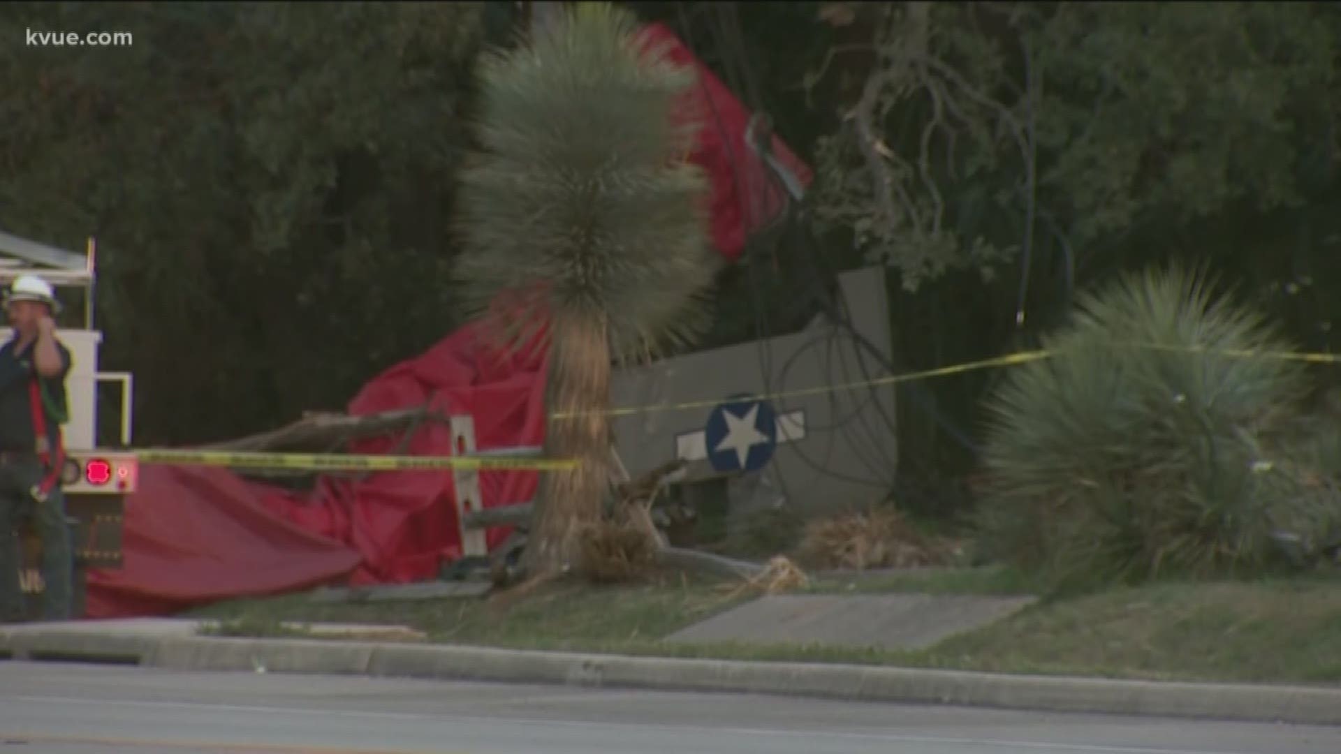 Two men are recovering after the small plane they were in crashed onto a road in Horseshoe Bay.