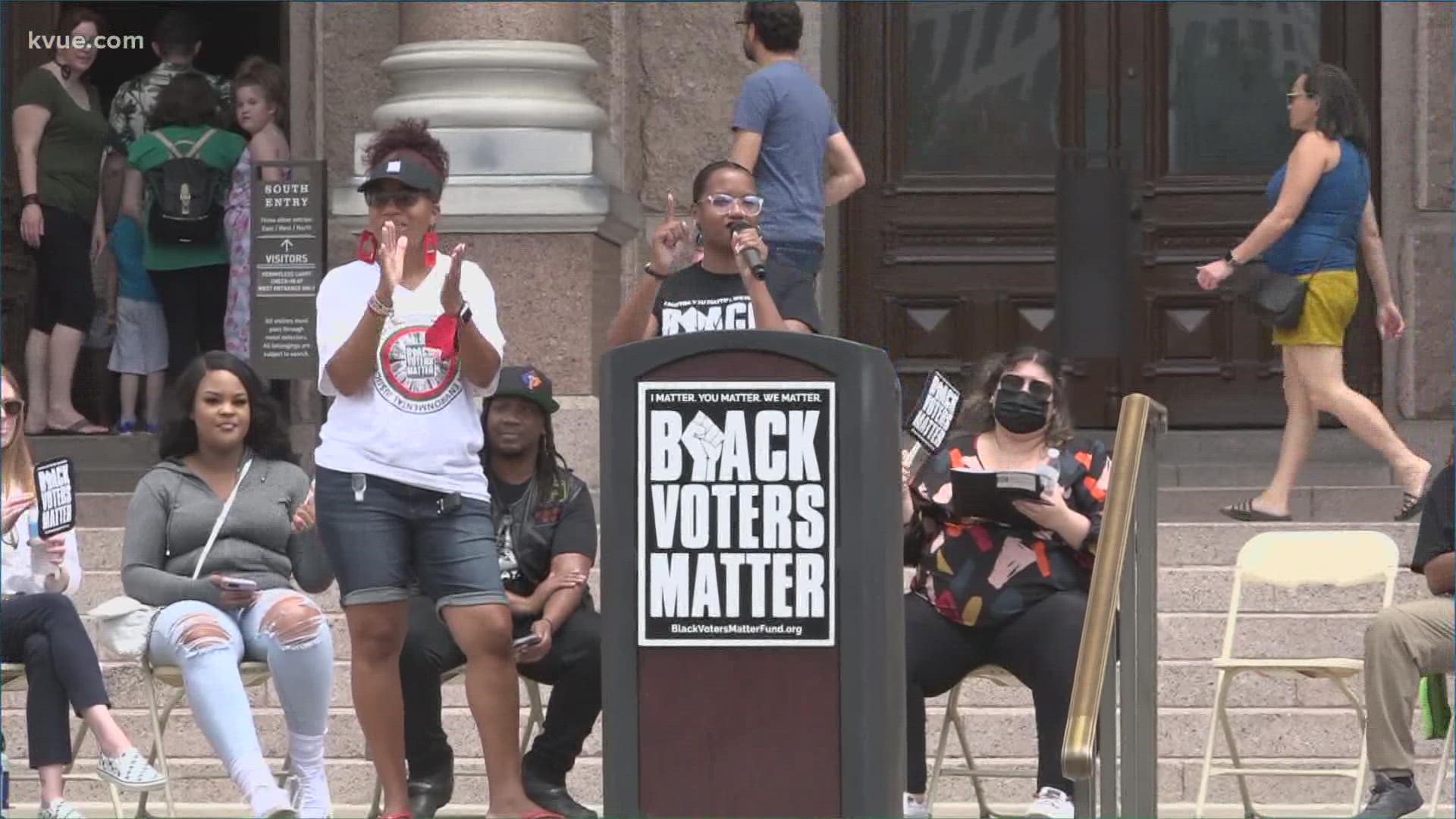 Voting groups gathered in Austin as part of an outreach event to get more citizens to vote in the upcoming elections.