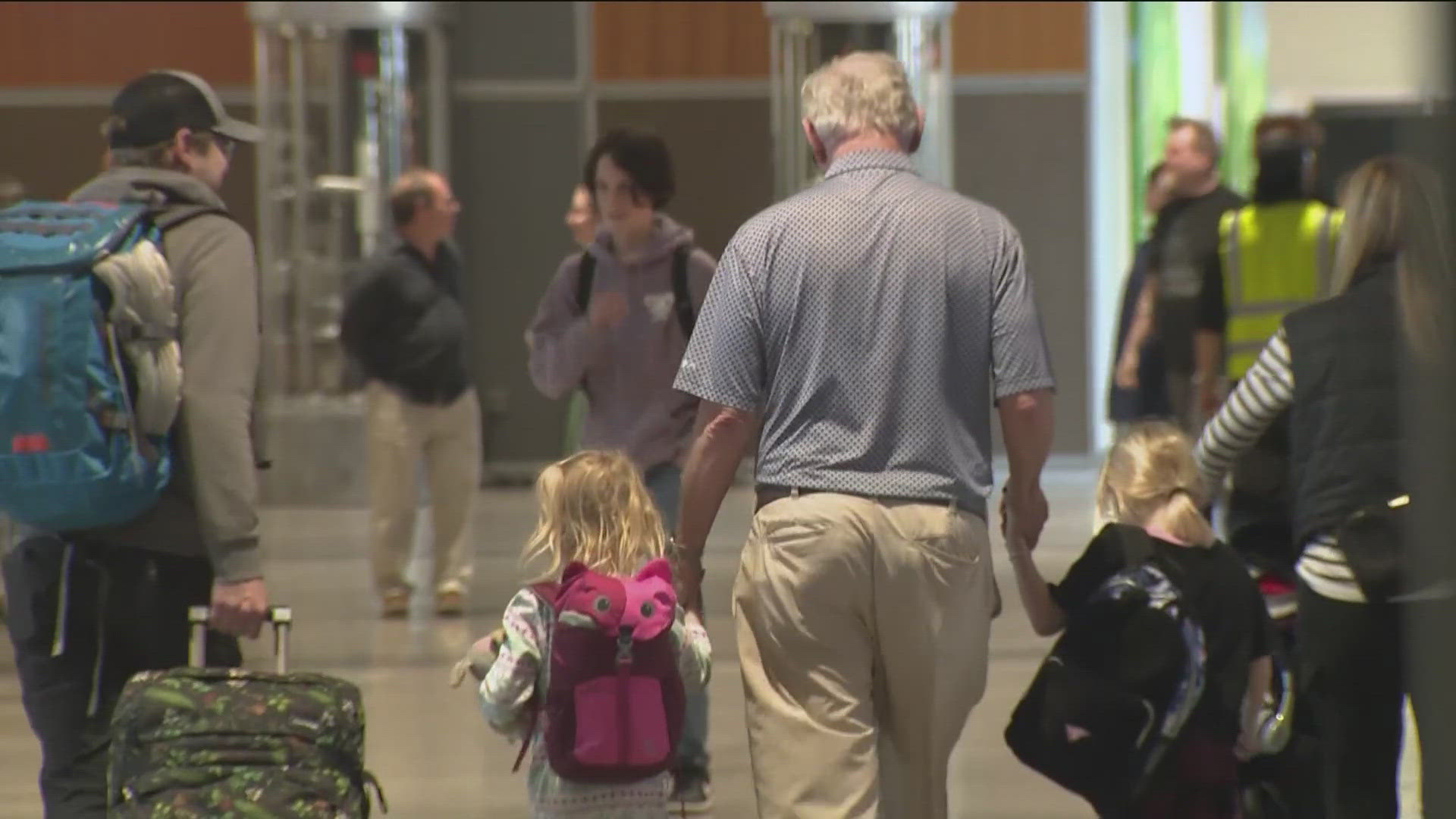 It's shaping up to be another busy day at the Austin airport. Thousands of people are landing or heading out of town to see friends and family.