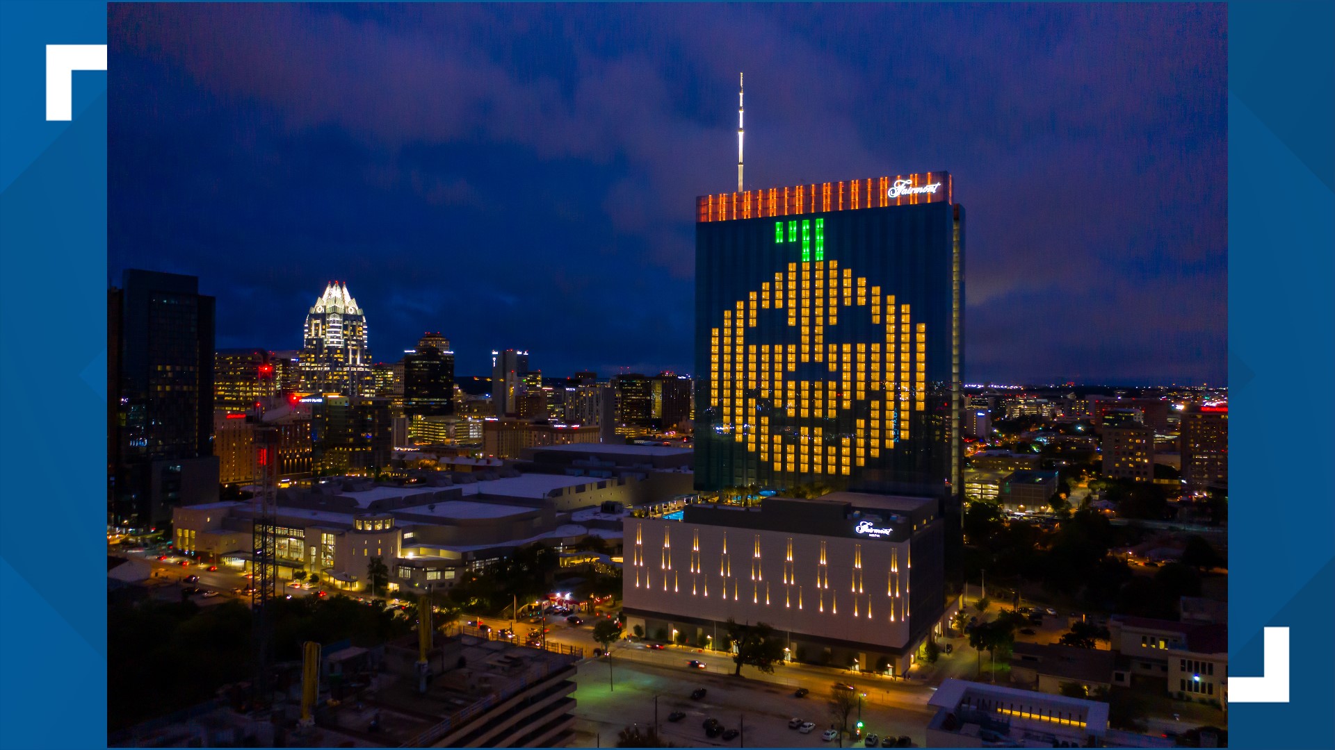 Fairmont Austin downtown light displays