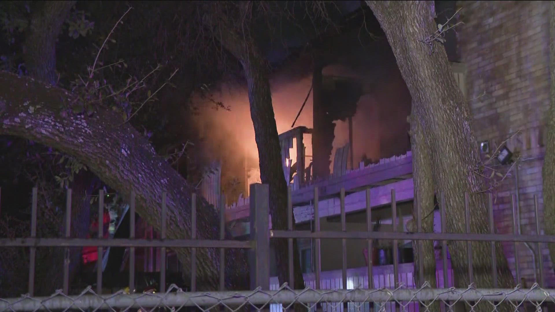 Firefighters were working to put out a fire on bent Tree Road, west of MoPac and north of Steck Avenue, early Thursday morning.