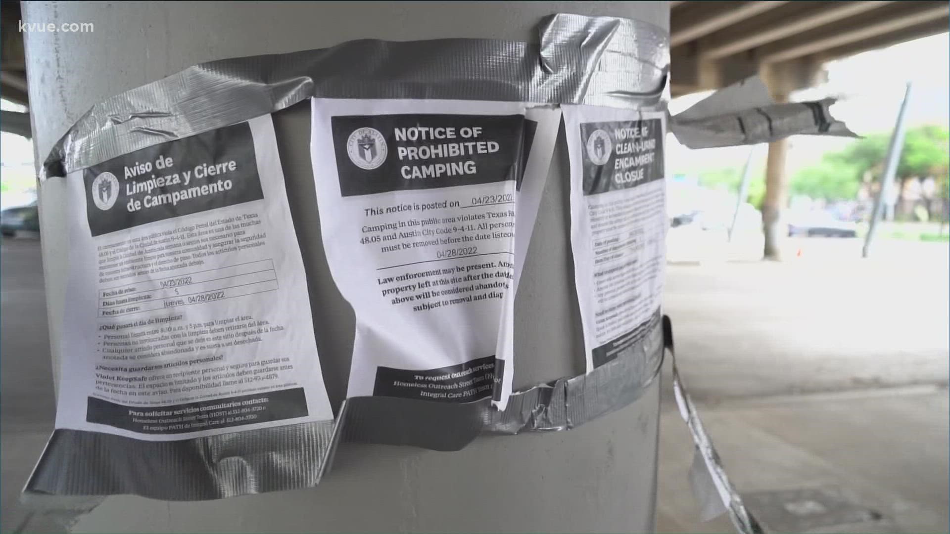 It's been a year since the public camping ban was reinstated and, as a result, tents are a less common sight in Downtown Austin. Yet the issue still remains.