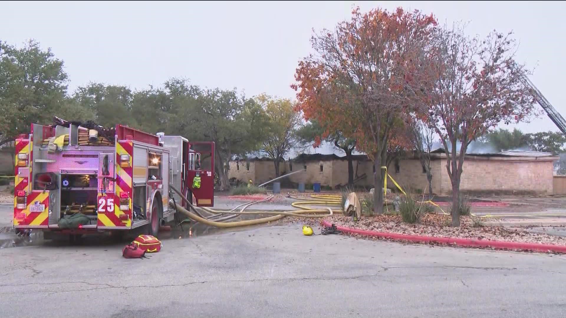 An early-morning fire torched dozens of golf carts in North Austin.