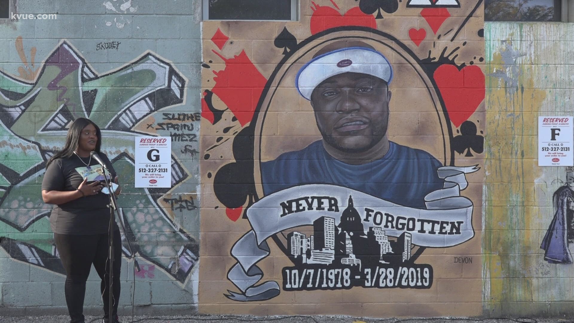 A Javier Ambler memorial mural was unveiled in Austin on Saturday. His family said they are seeking justice after the in-custody death.